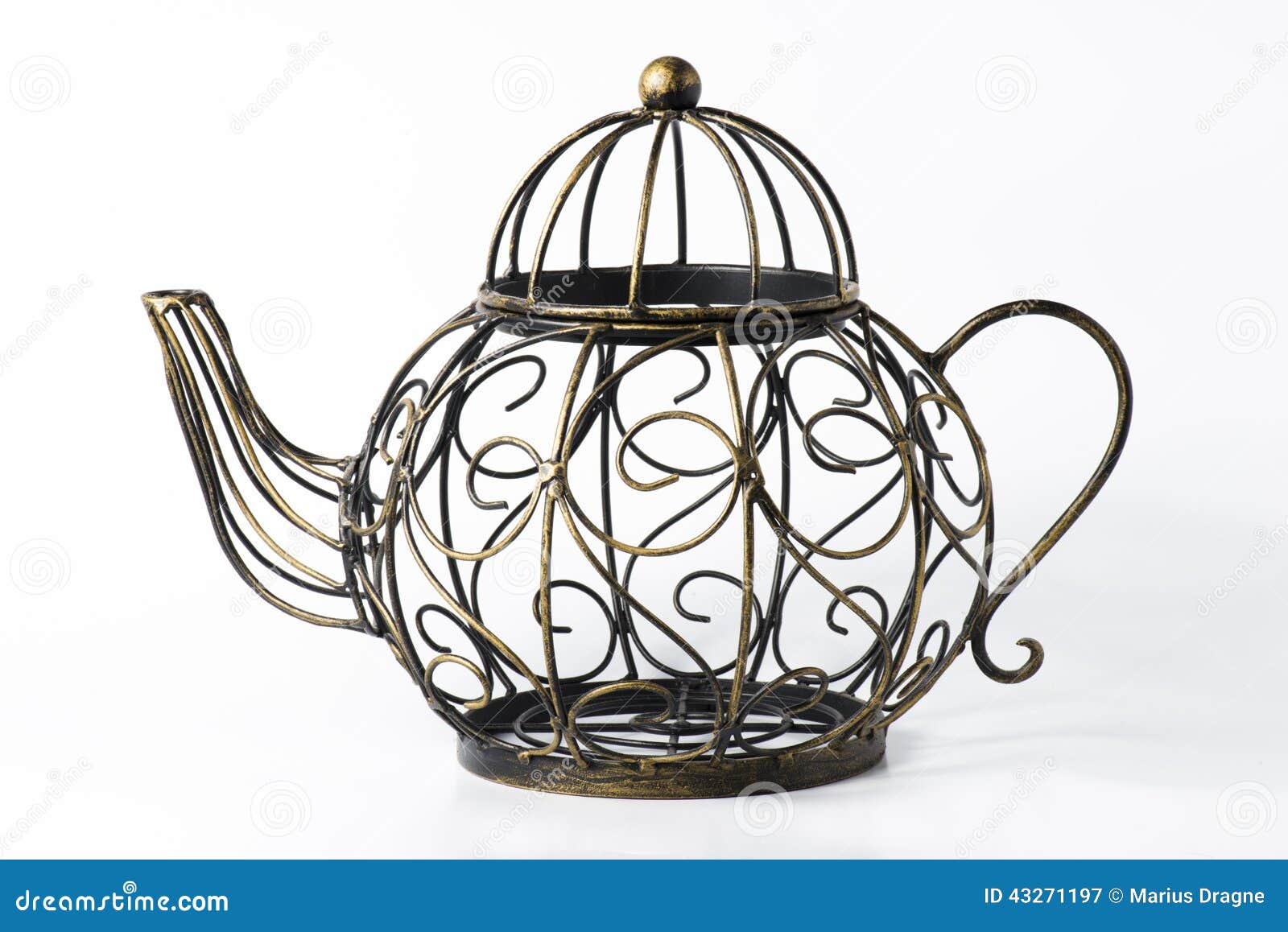 Metal Wireframe Teapot on White Stock Image Image of retro, container