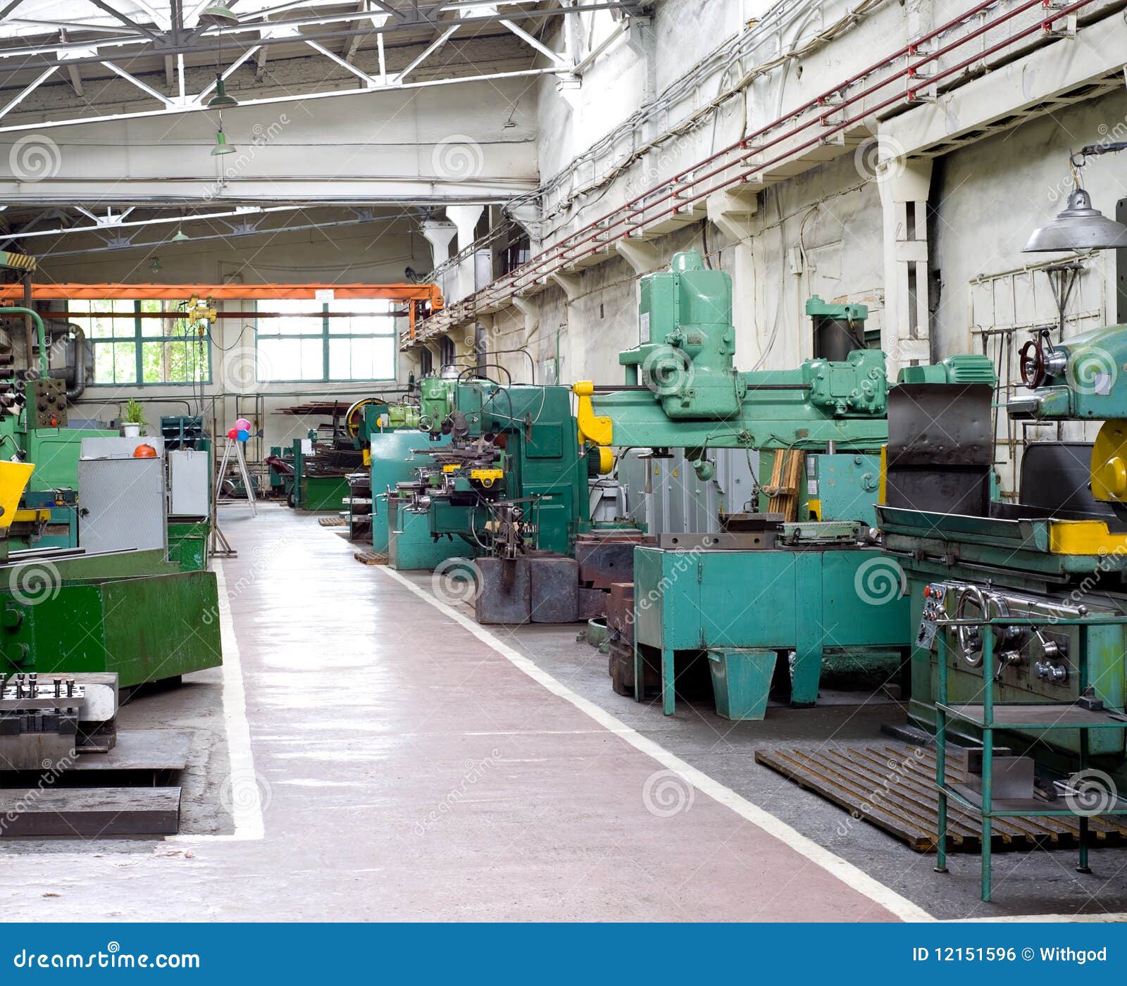 Metal working shop stock photo. Image of machine, works 12151596