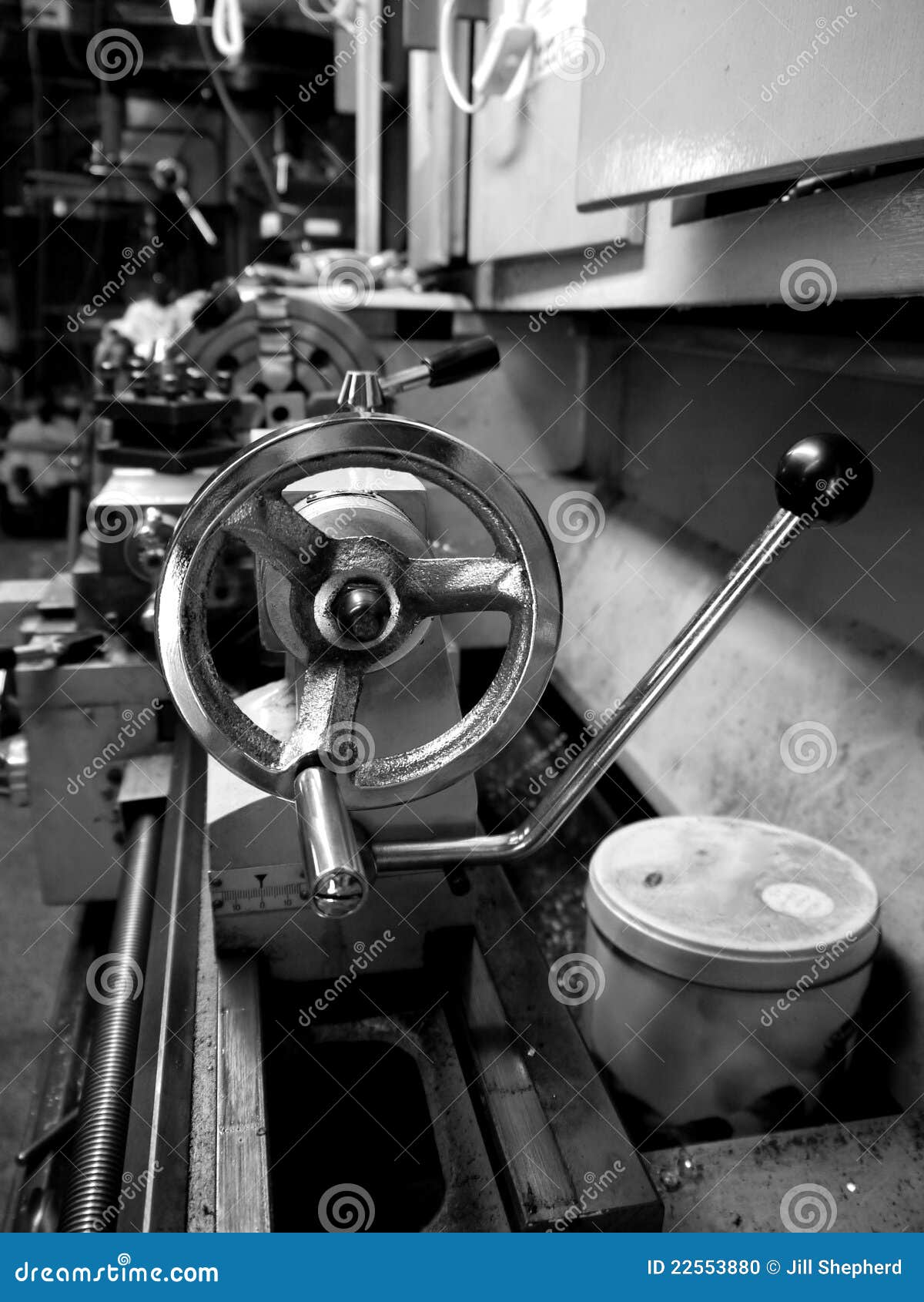 Metal lathe stock photo. Image of home, machinery 22553880