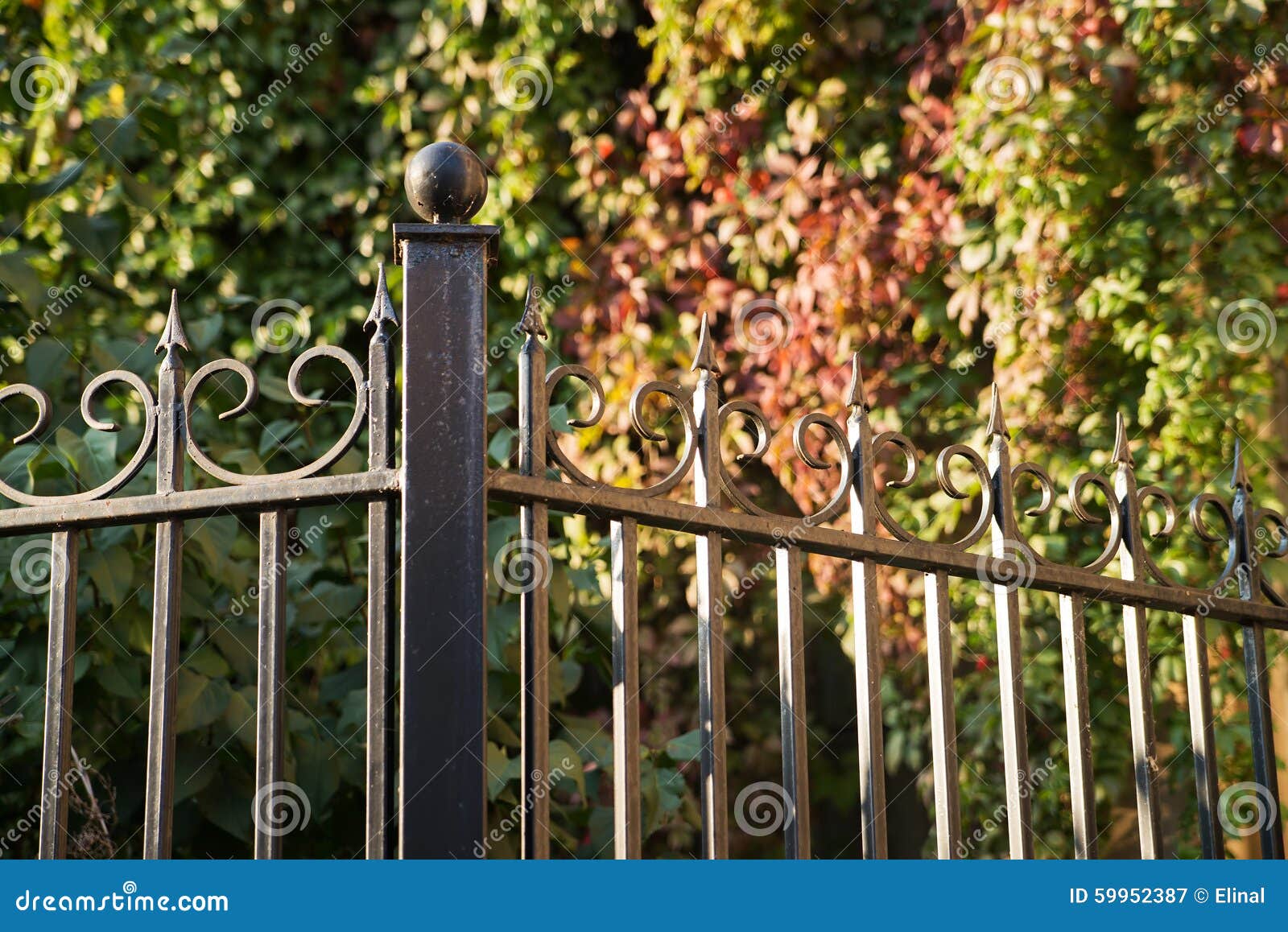 Metal Wrought Fencing, Old Style Stock Image - Image of wrought ...