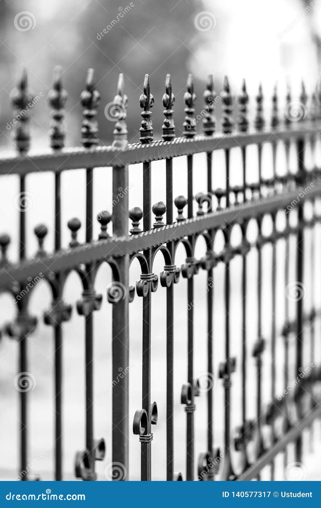 Metal Wrought Iron Fence Stock Image Image Of Color 140577317