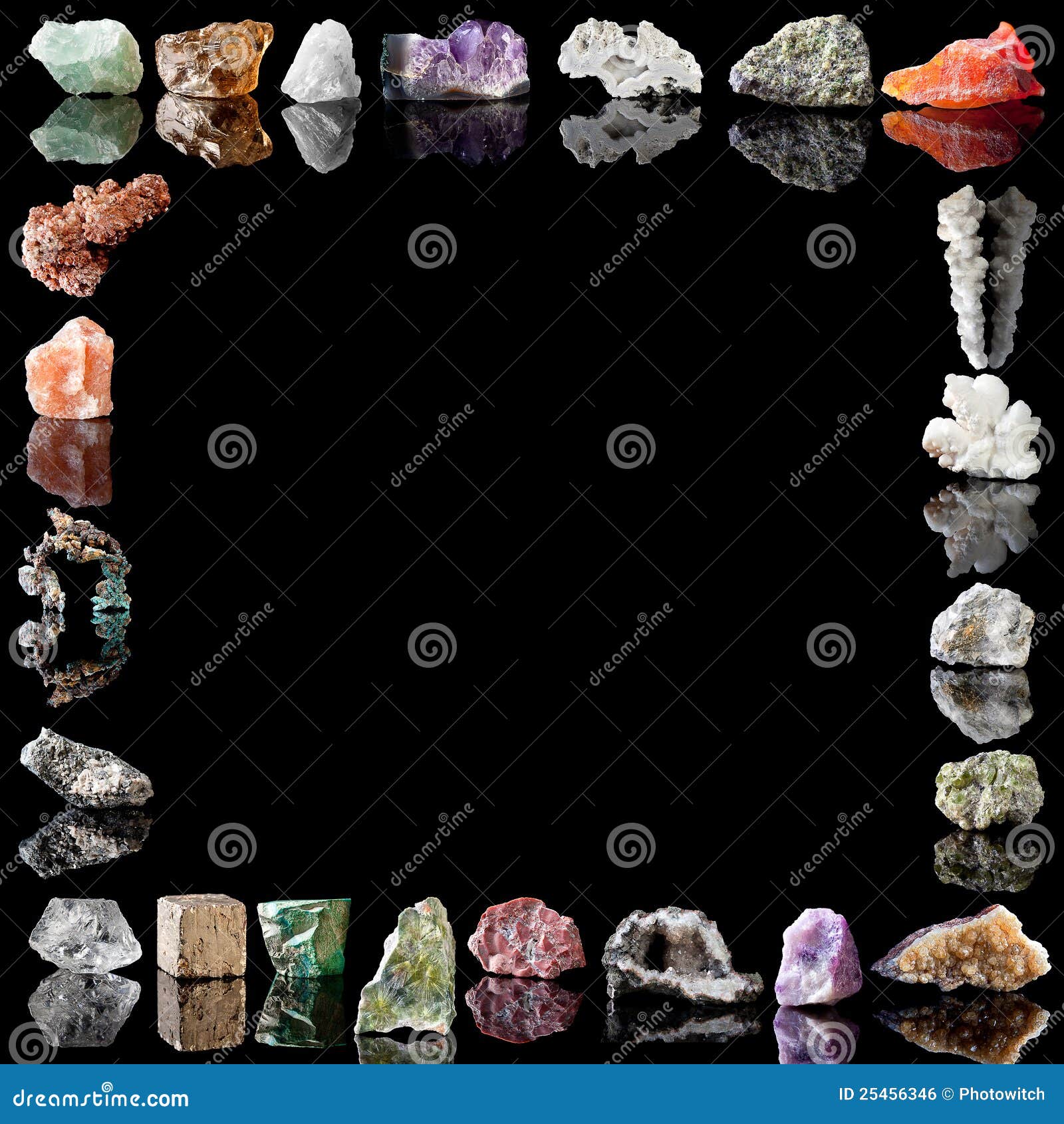 Metales Y Piedras Preciosas De Los Minerales Foto de archivo