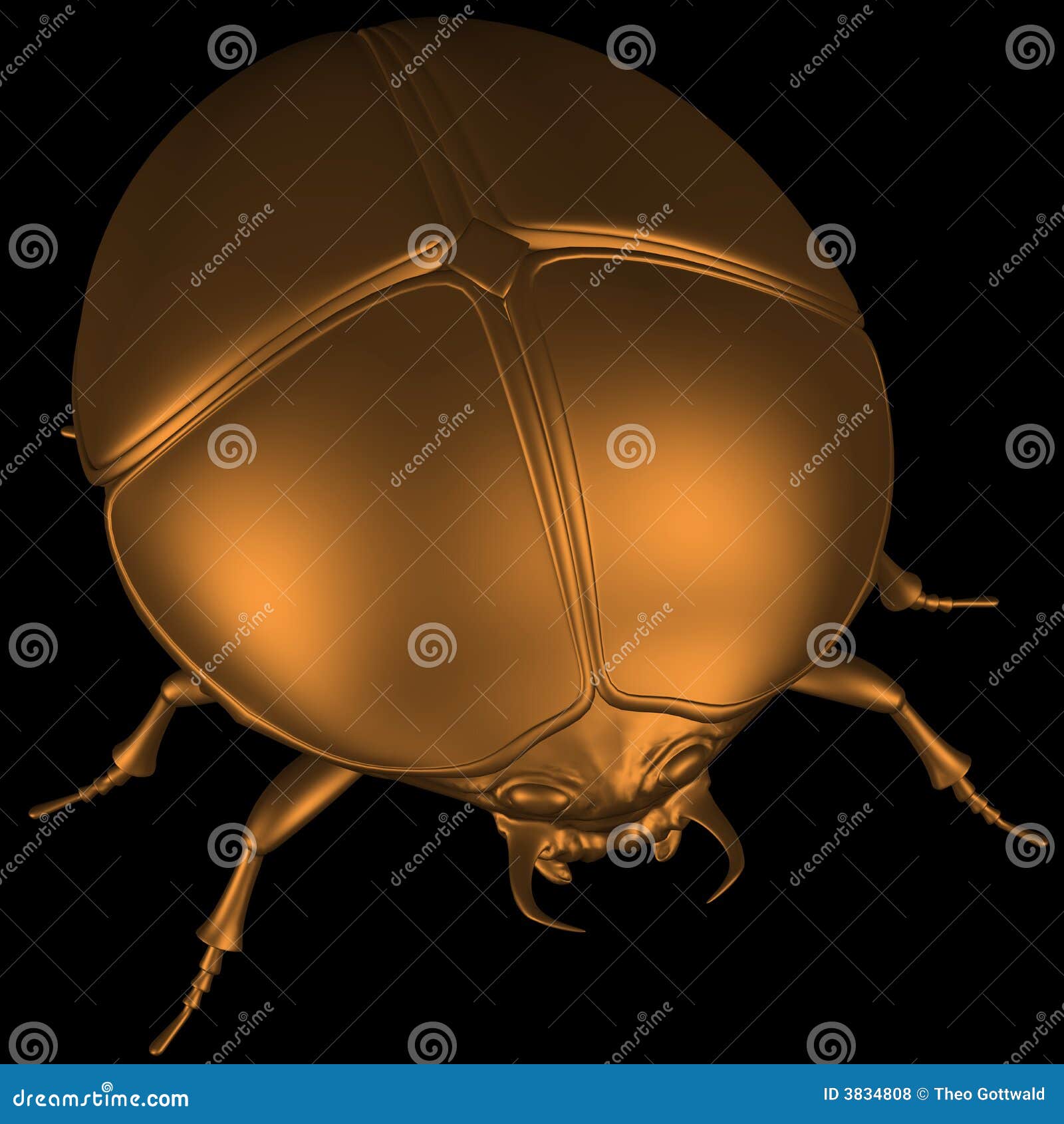 metallic bronce scarab bug