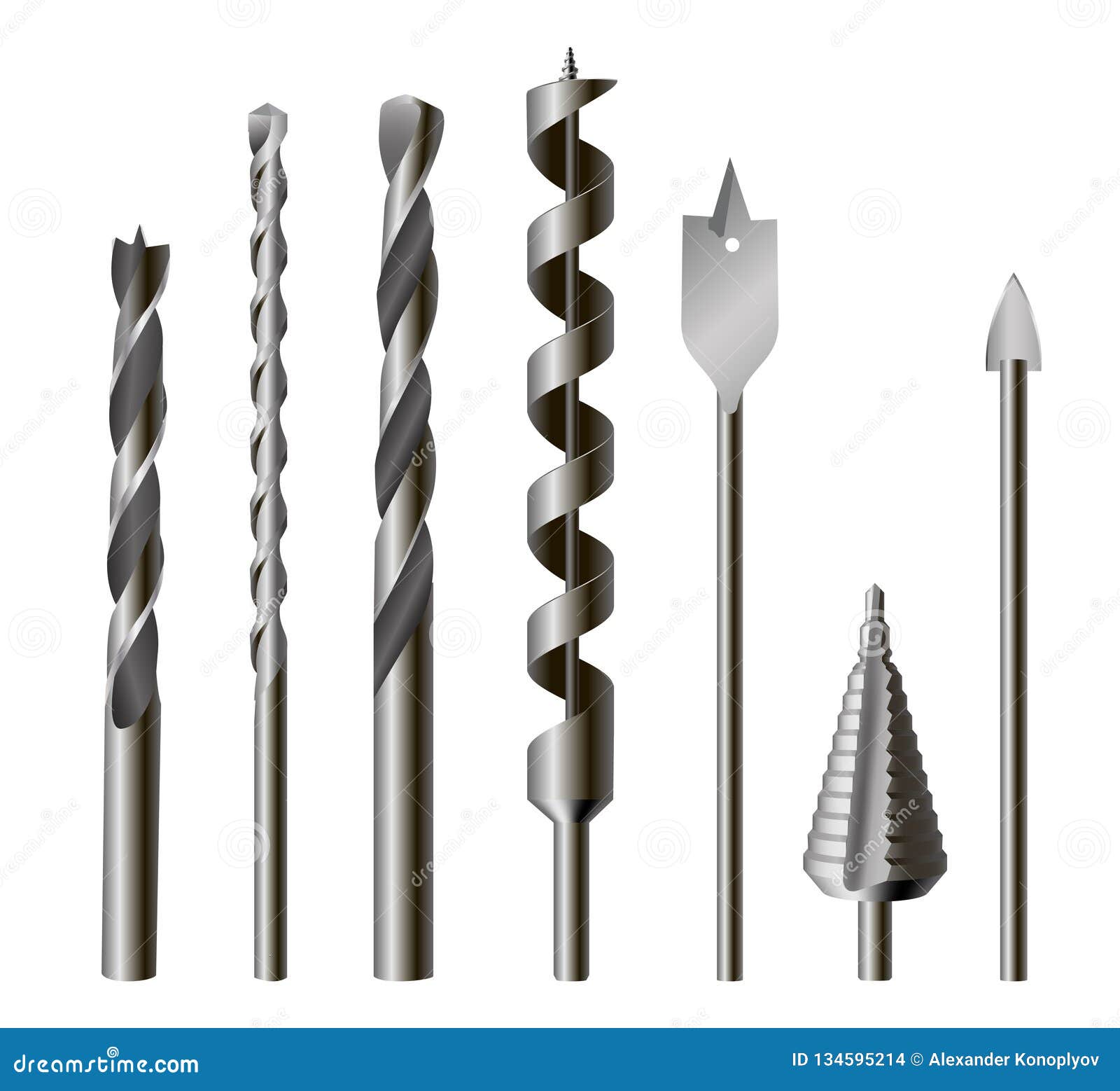 metallic drill bits, equipment and tool set
