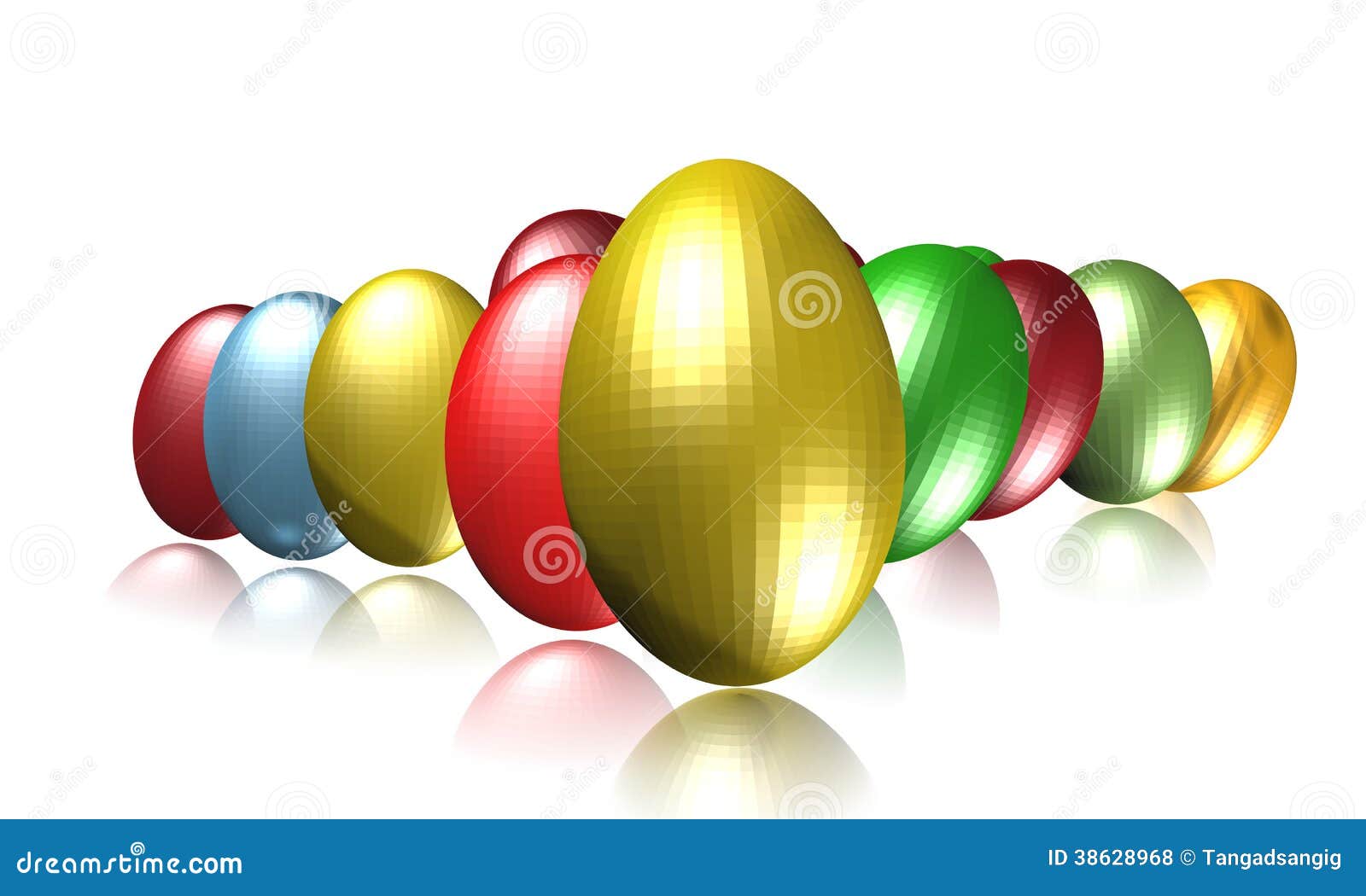 Metallic Eggs stock illustration. Illustration of accrue - 38628968
