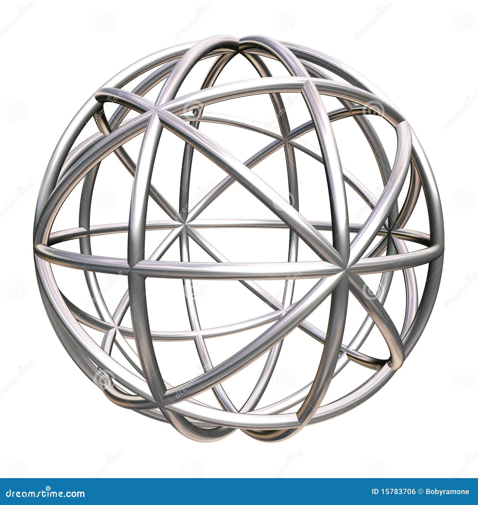 Metallic geometric object stock illustration. Illustration of metal ...