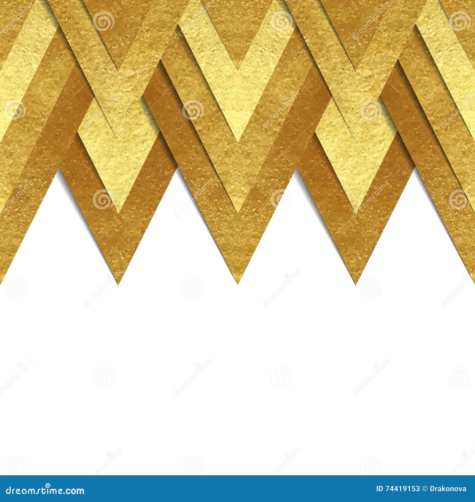 Metallic Gold Paper Border Background Stock Vector Illustration of