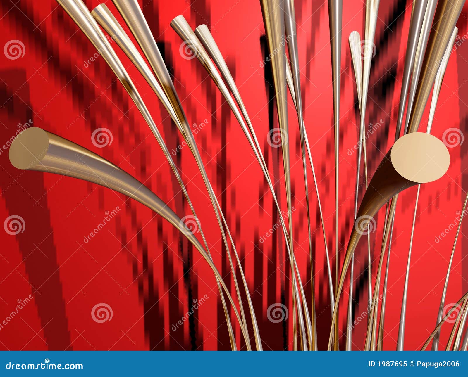 Metallic grass 3 stock illustration. Illustration of botanic 1987695