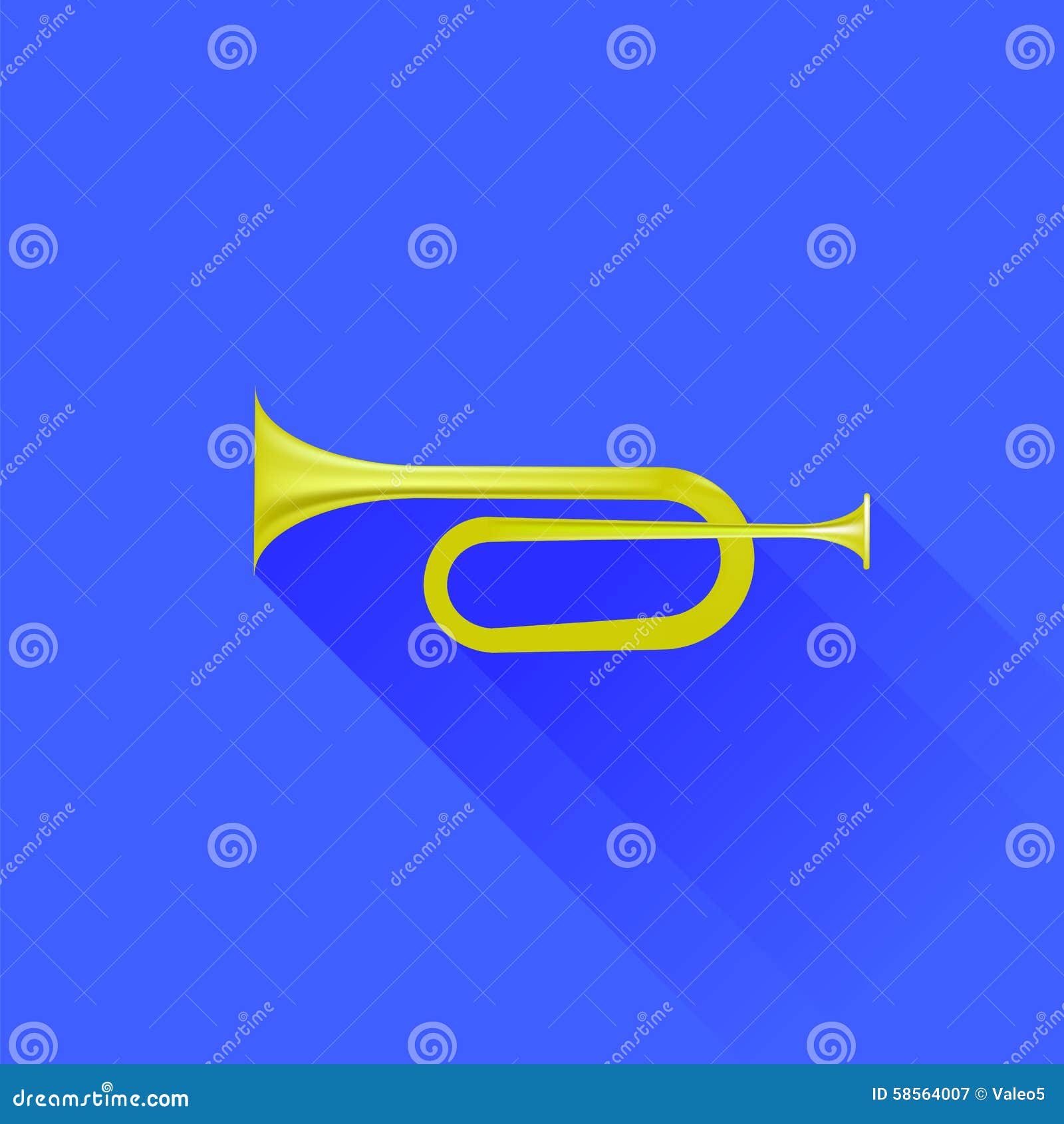 Metallic Horn stock vector. Illustration of notify, element - 58564007