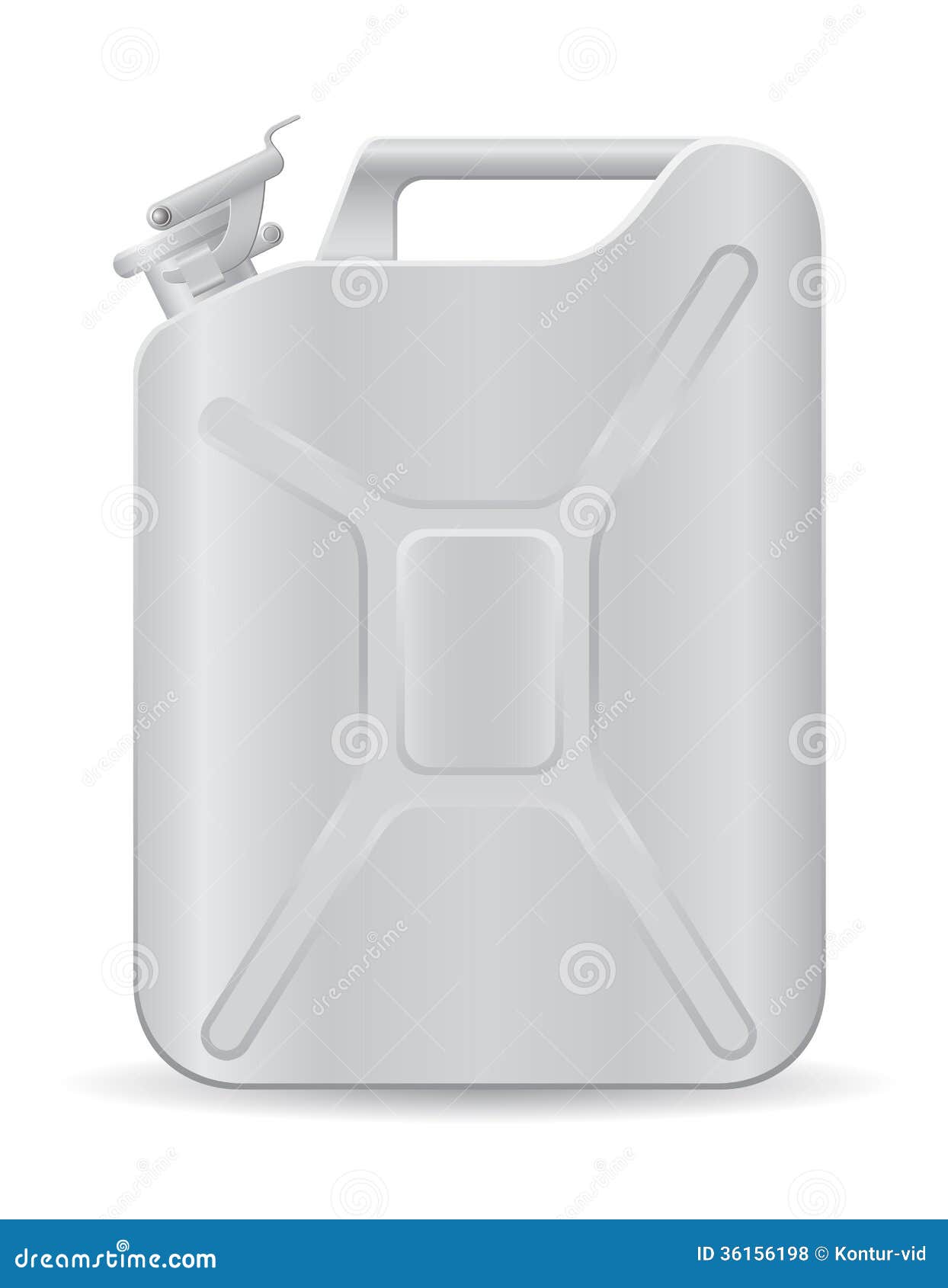 Metallic Jerrycan Vector Illustration Stock Vector 