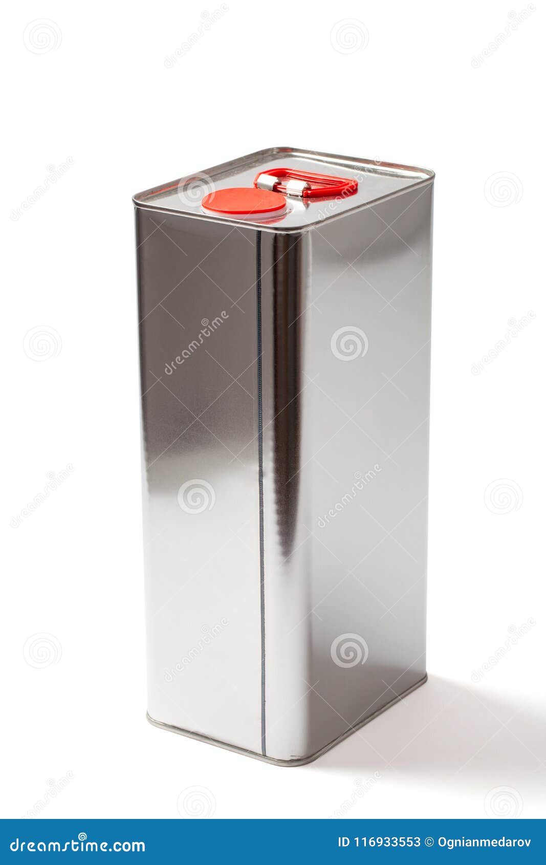 Metallic Oil Canister on White Stock Image - Image of gallon, petrol ...