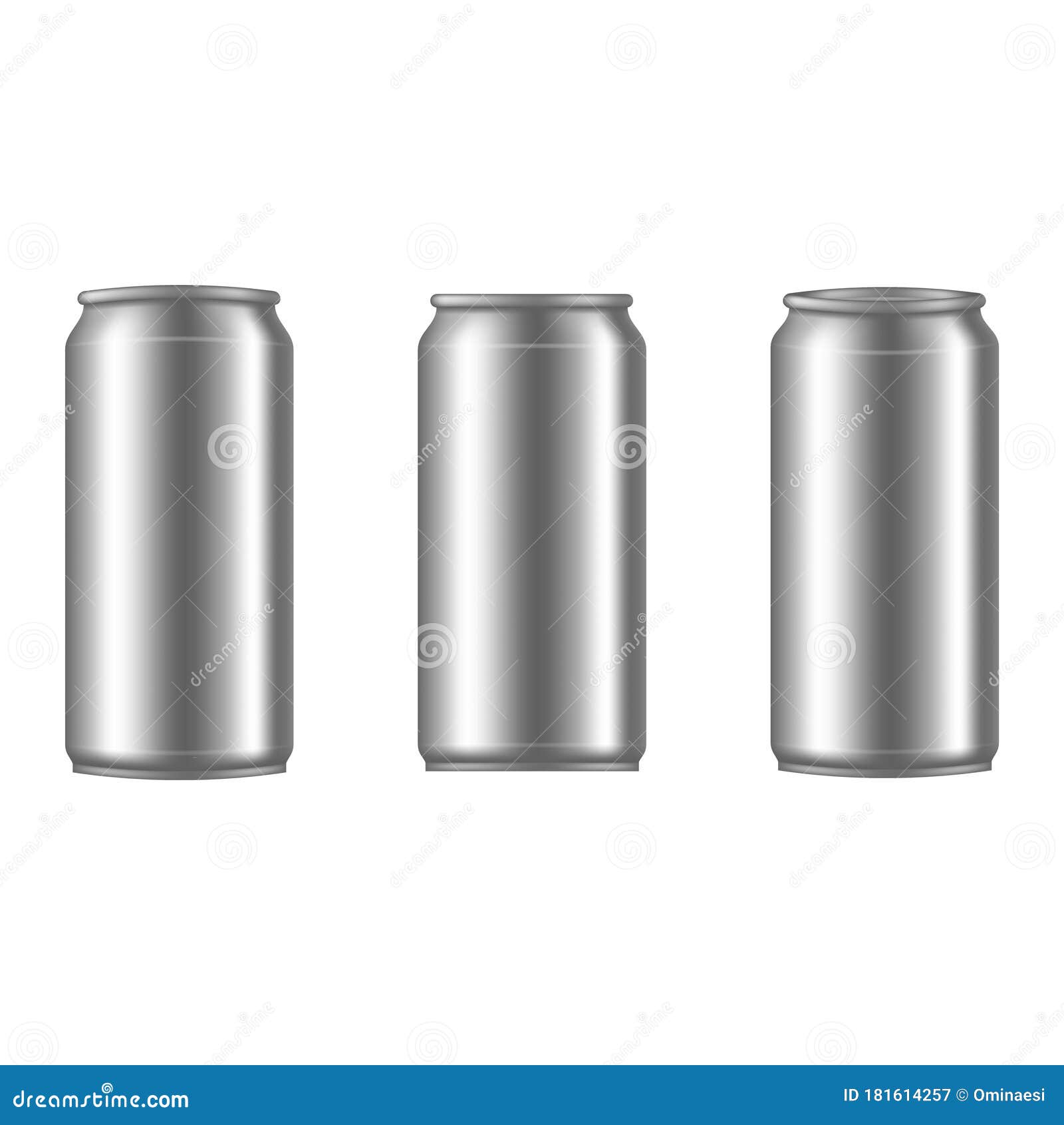 Download Metallic Packaging Cans Beer Soda Water Juice Drink Mockup Realistic Vector Illustration Stock ...