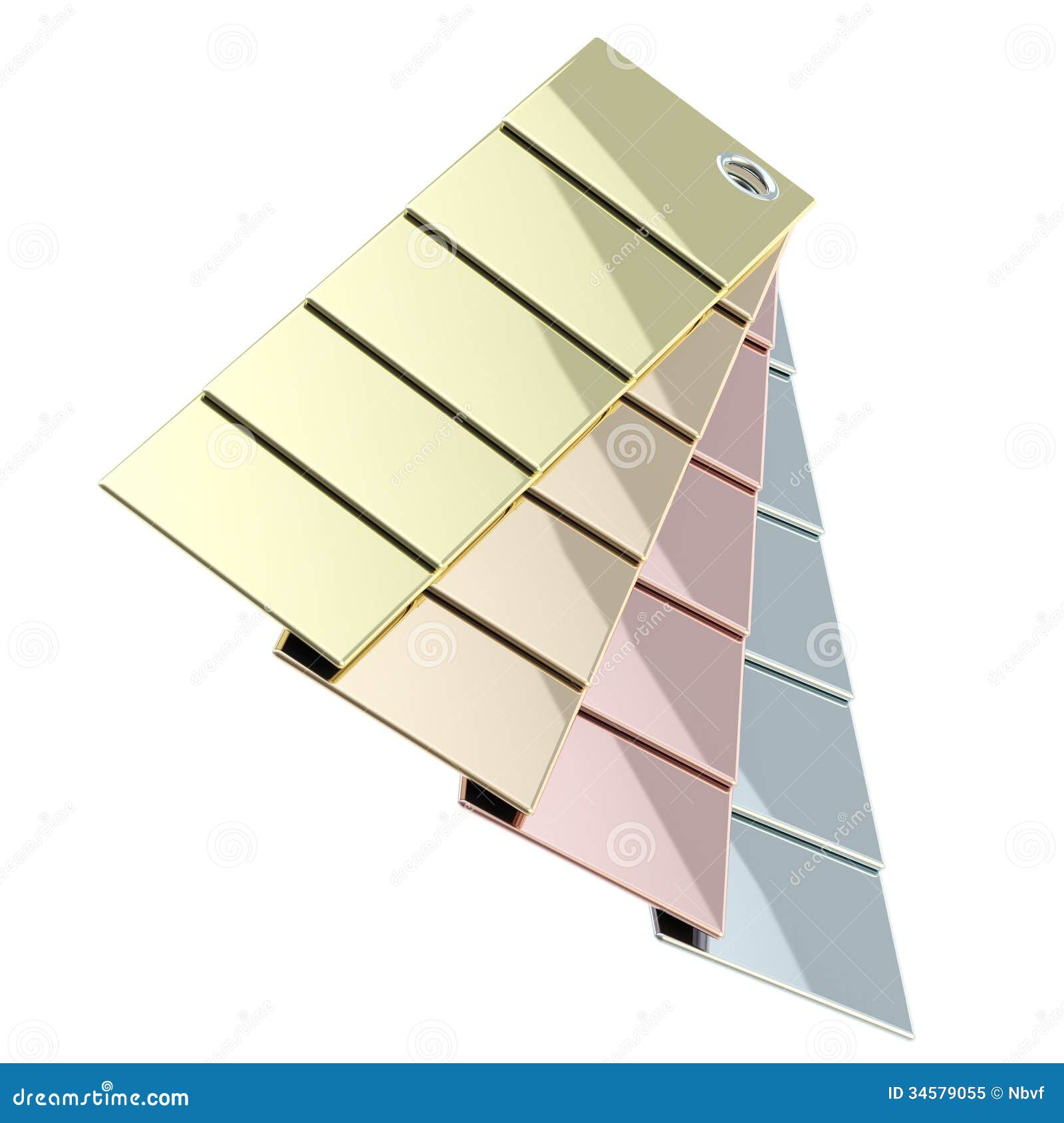 Metallic Palette Plates Isolated Stock Illustration Illustration of