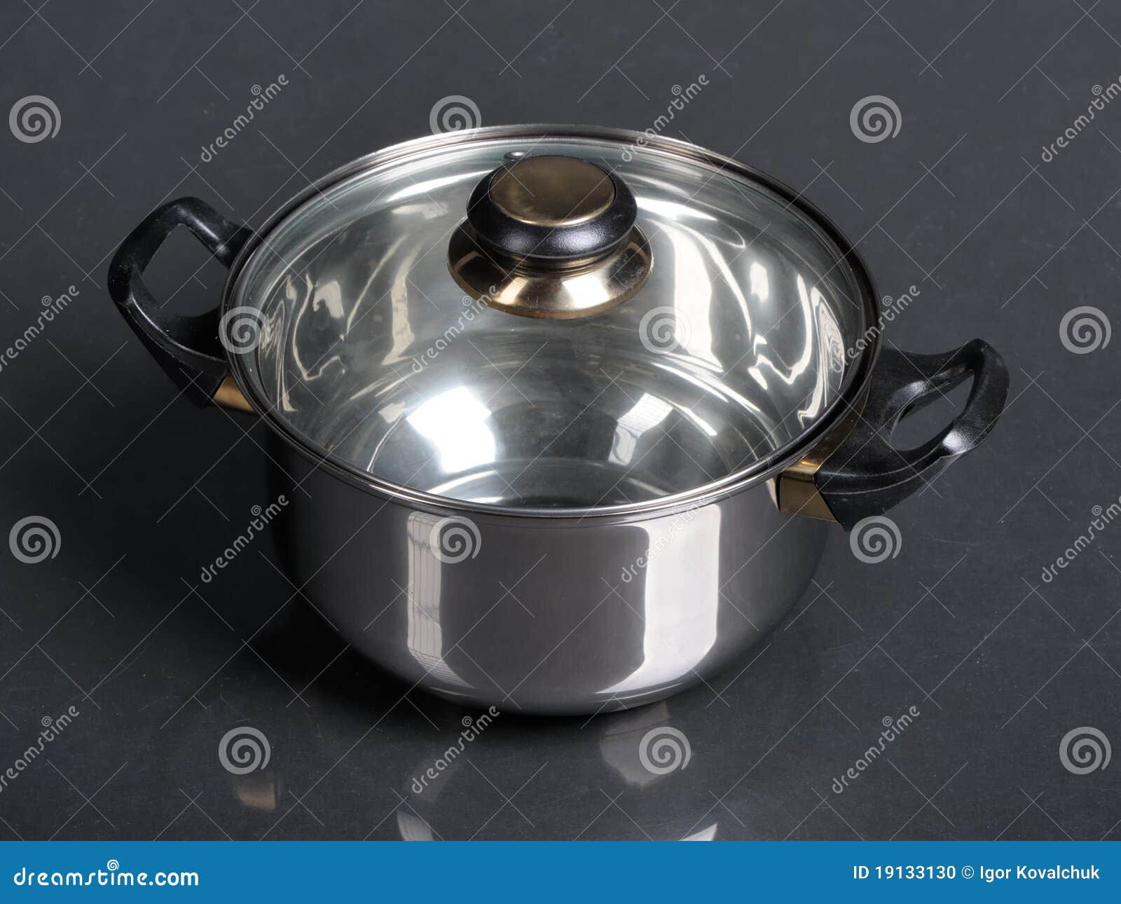 Metallic pan stock photo. Image of background, equipment 19133130