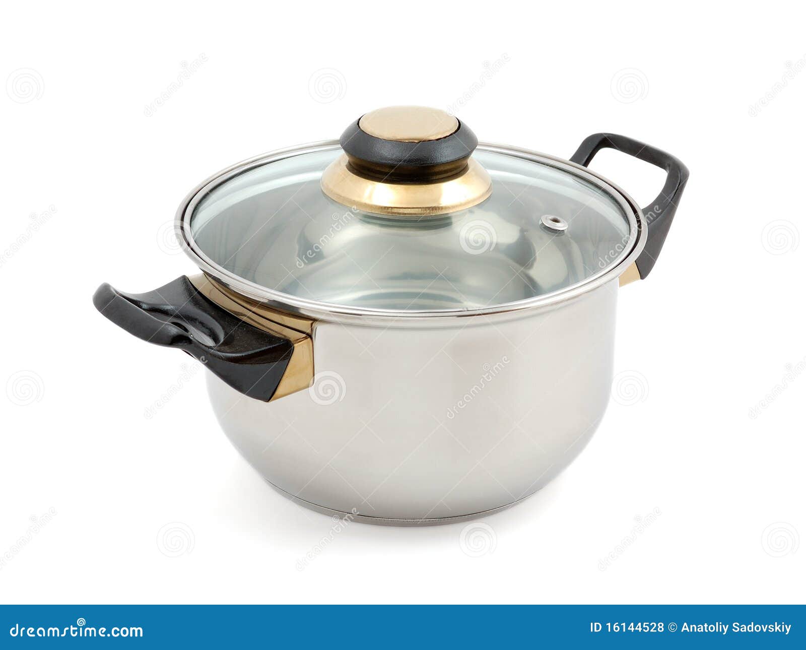 Metallic pan with lid stock photo. Image of cover, casserole 16144528