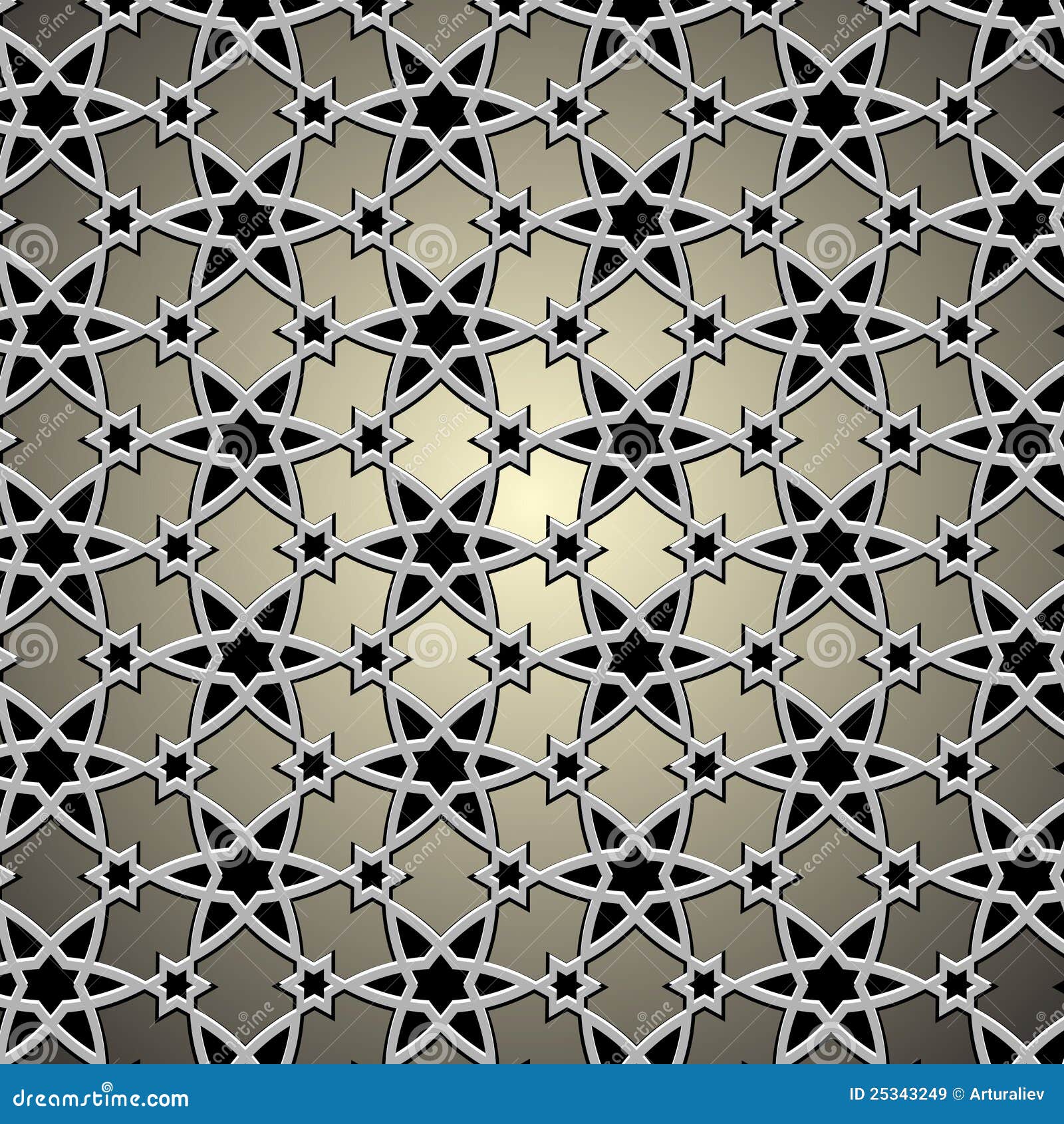 Metallic Pattern On Islamic  Motif  Royalty Free Stock 