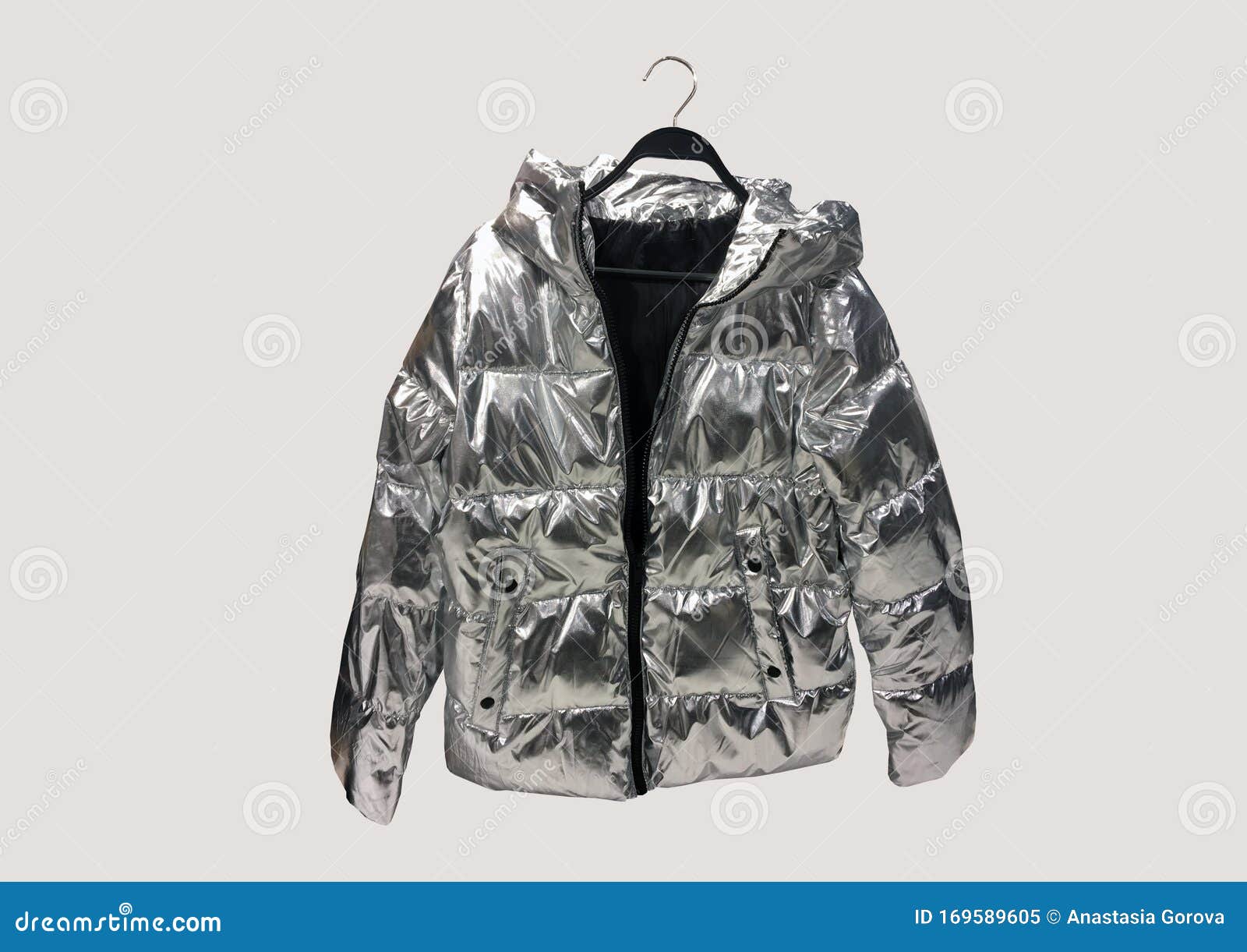 metallic bubble jacket