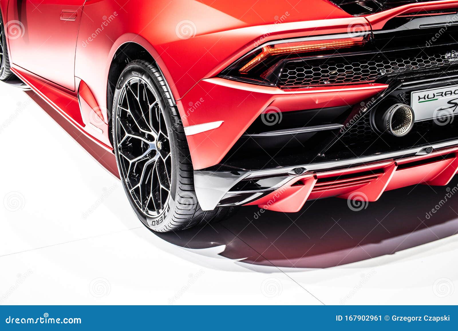 Metallic Red Lamborghini Huracan Evo Spyder At IAA, 2020 ...