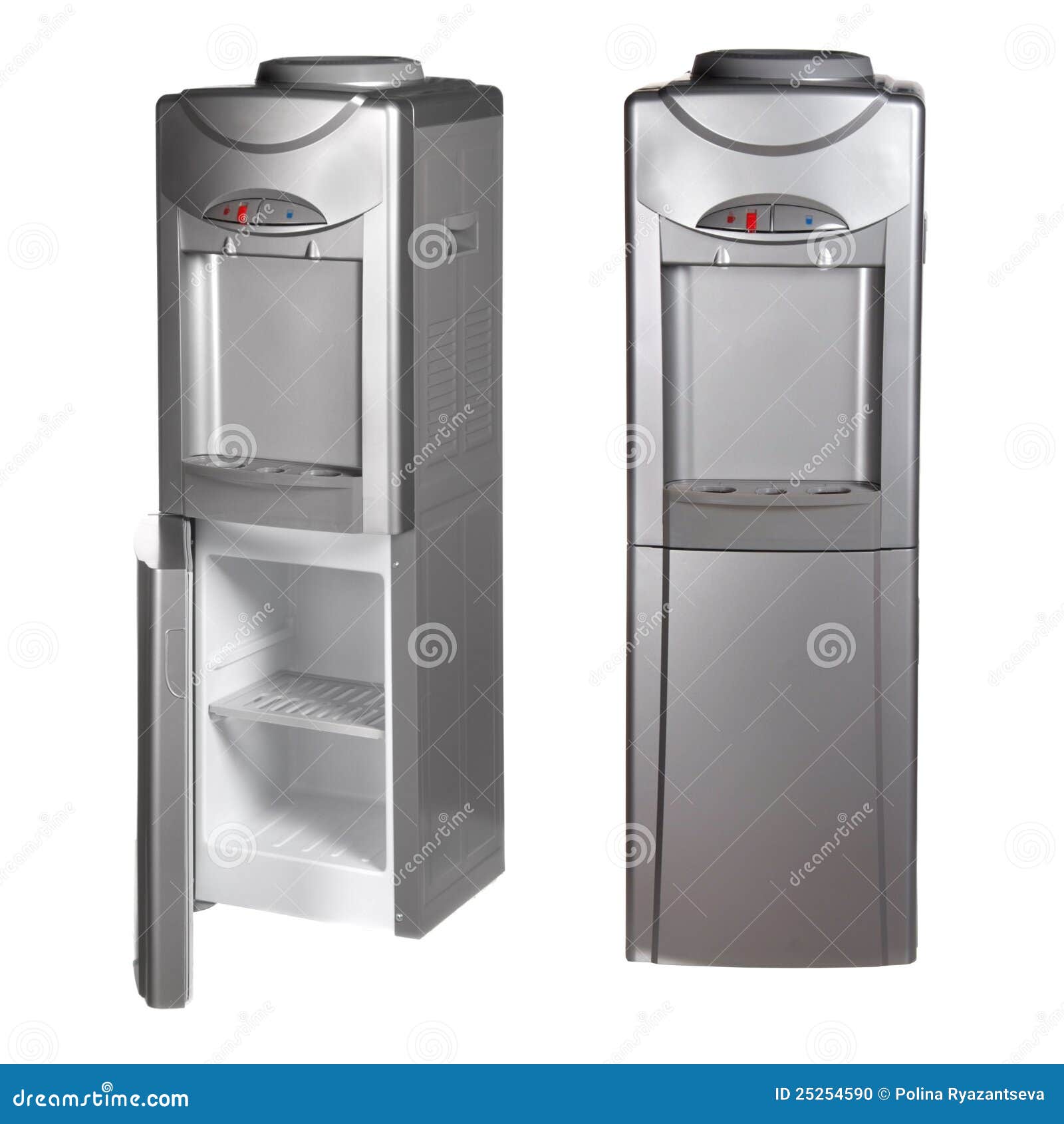 Metallic Refrigerator With Water Dispenser Stock Photo Image 25254590