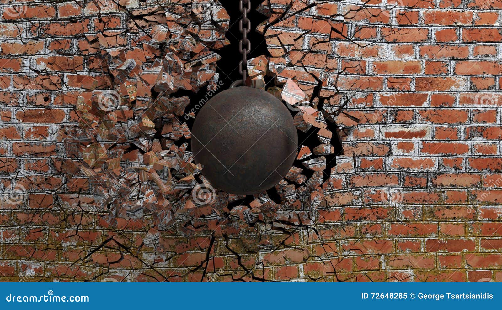 Metallic Rusty Wrecking Ball Stock Illustration Illustration of