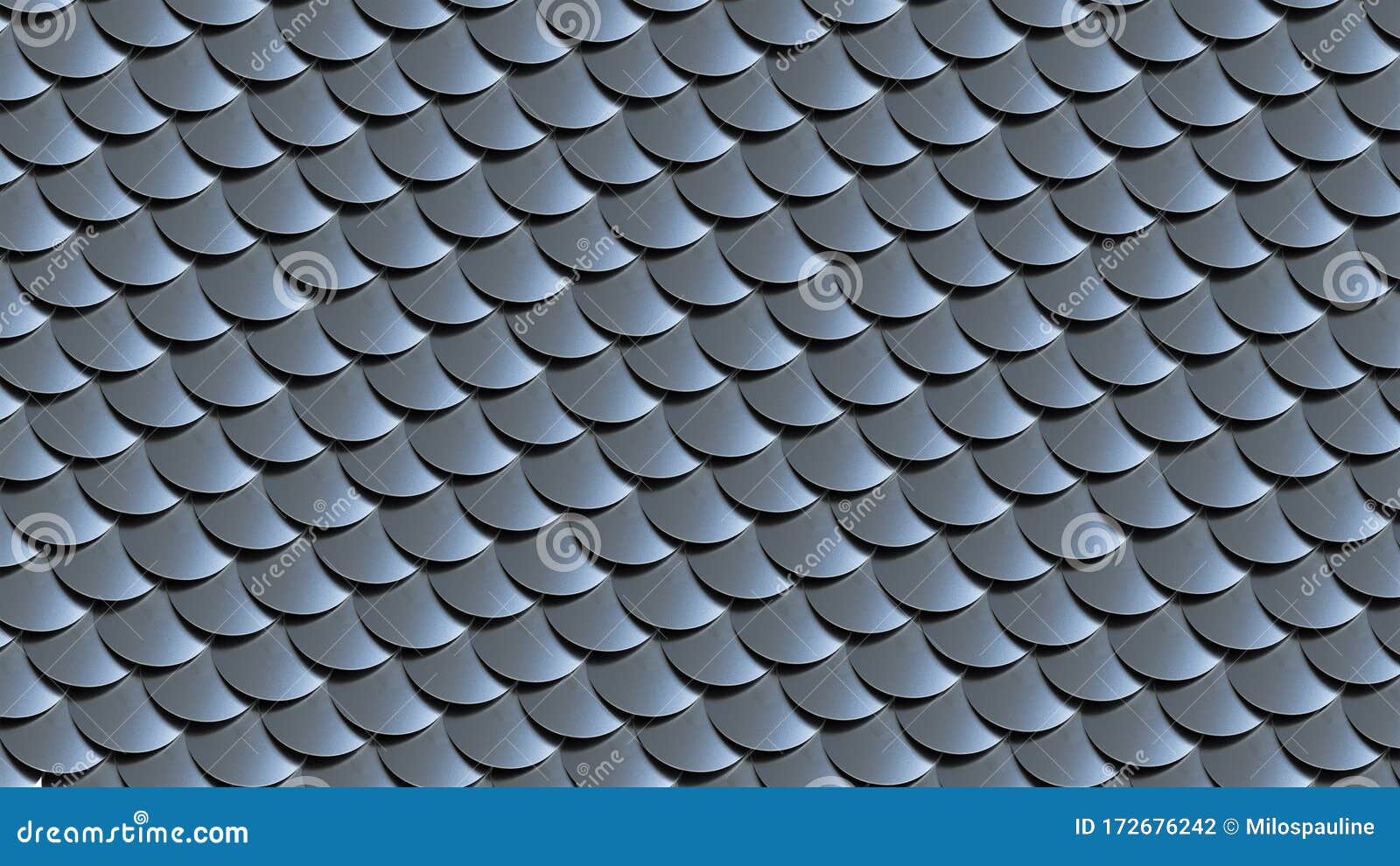 metallic scales armour pattern backround. 3d-rendering.