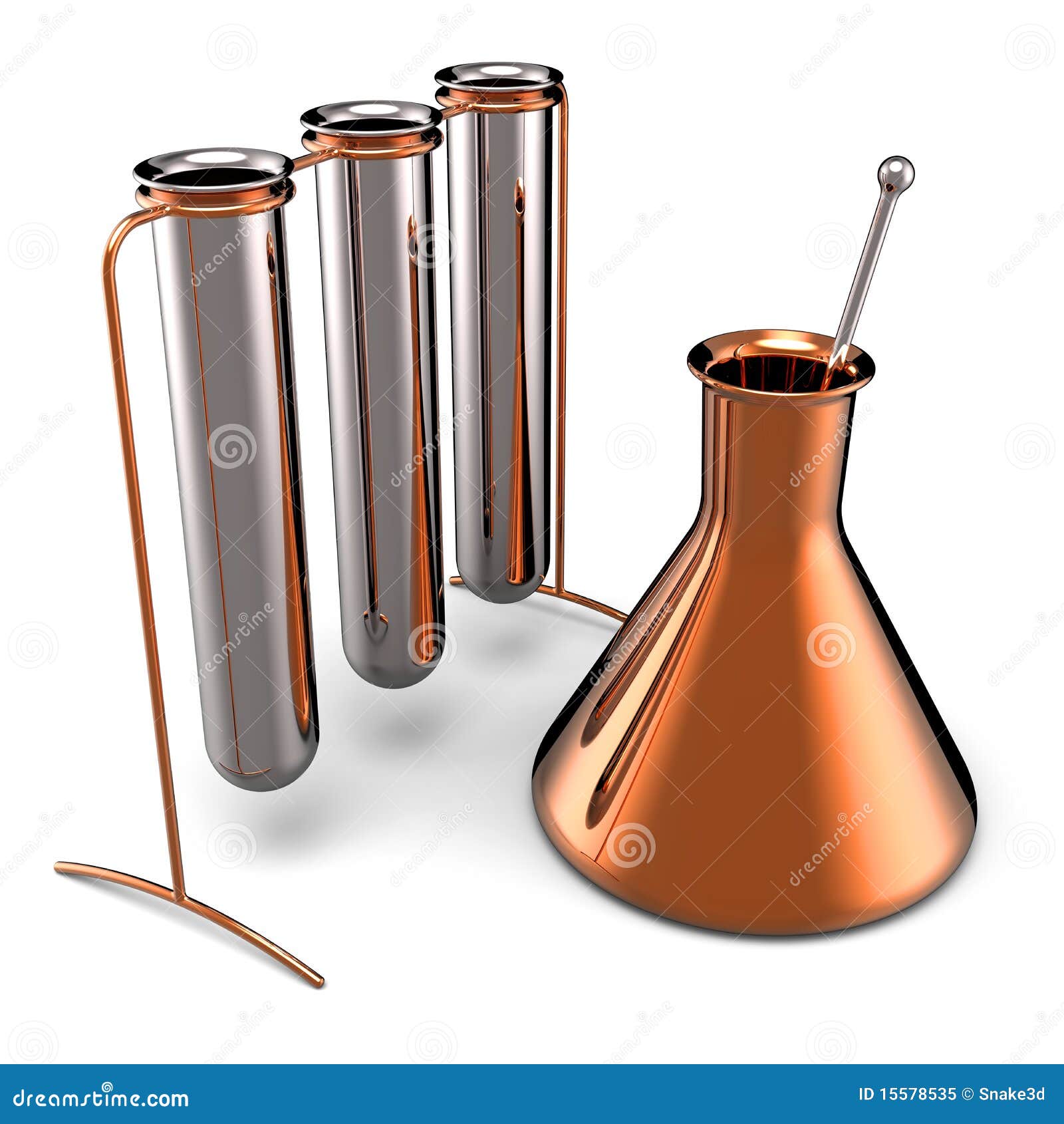 Metallic Test Tubes (HiRes) Stock Illustration Illustration of gold