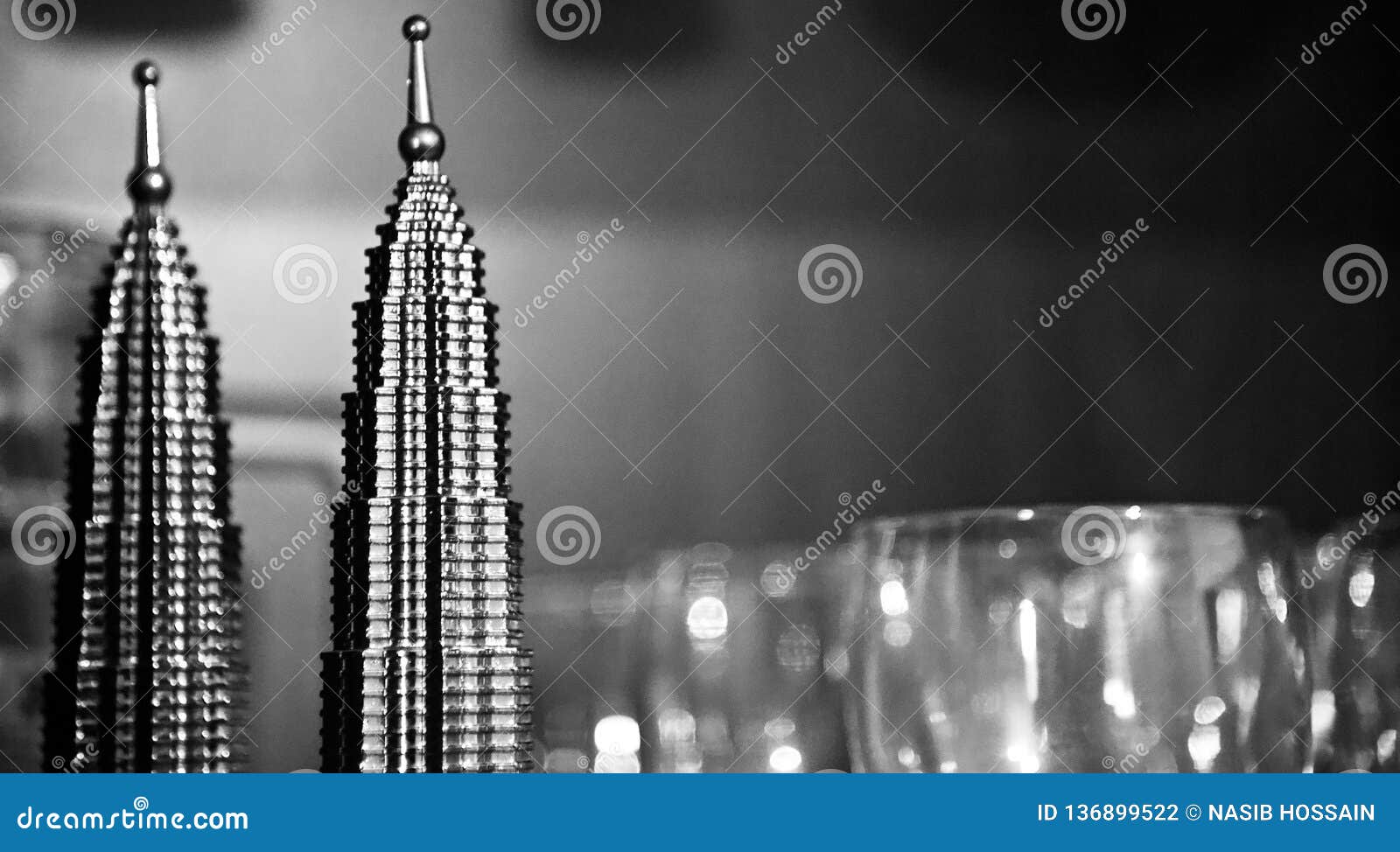 metallic tower  showpieces object unique photo