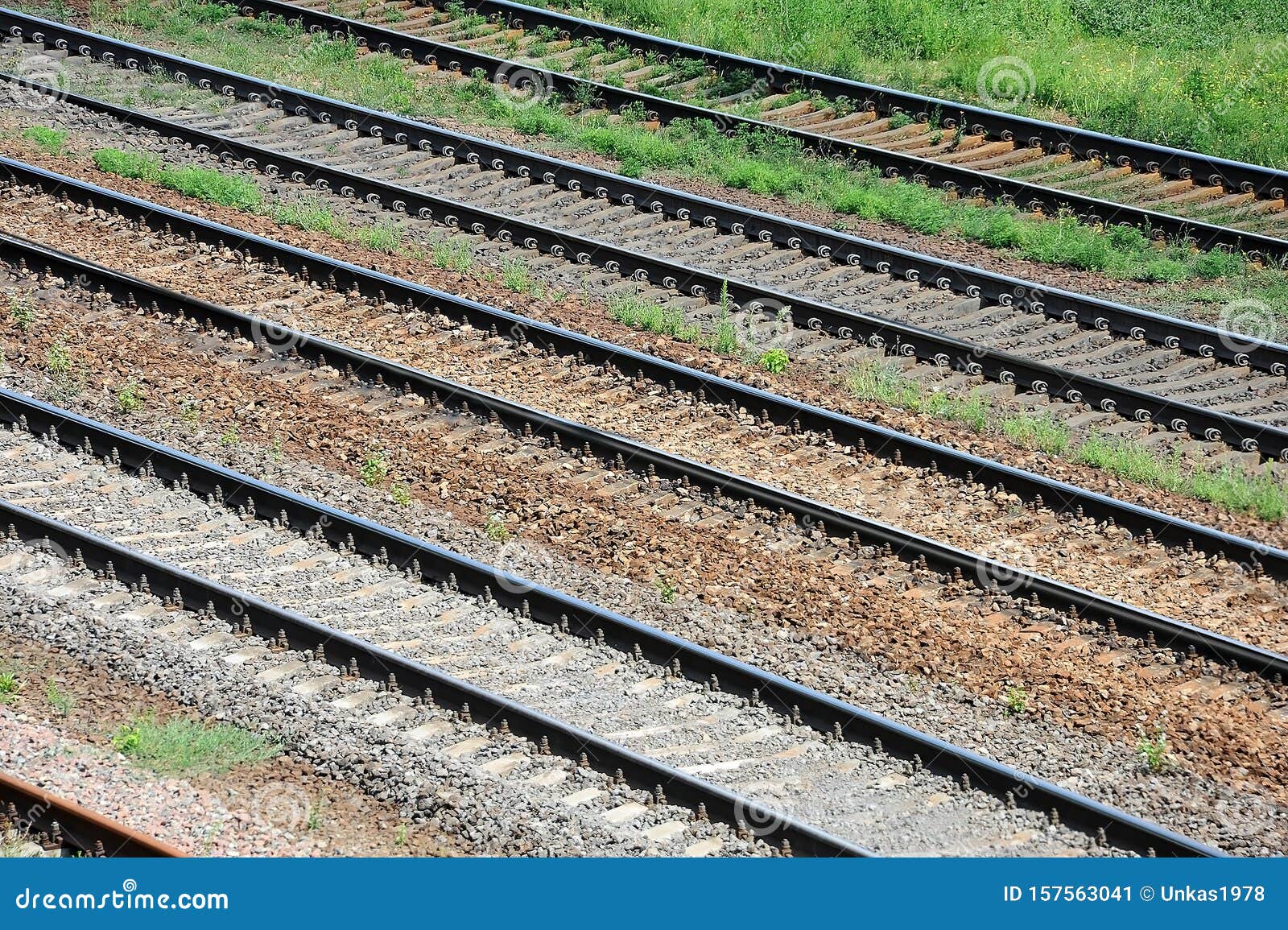 Metals on rail track stock image. Image of route, logistics 157563041