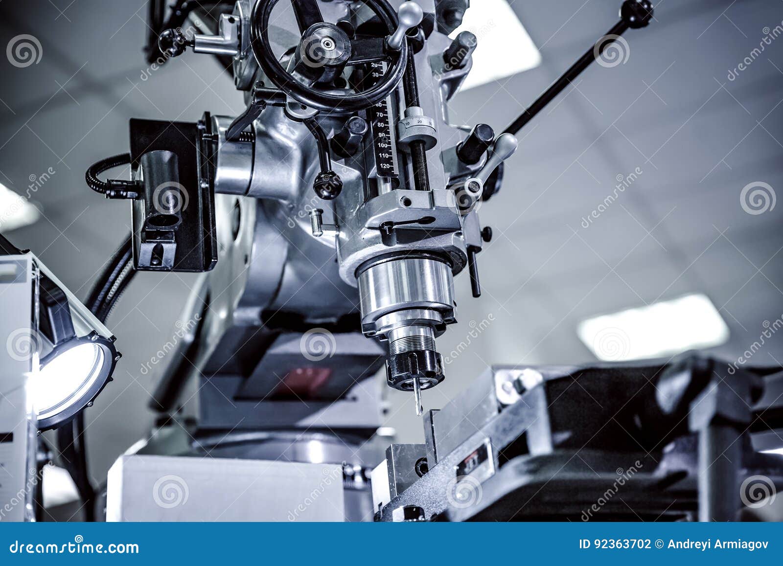 Metalworking CNC Milling Machine. Stock Photo Image of heavy