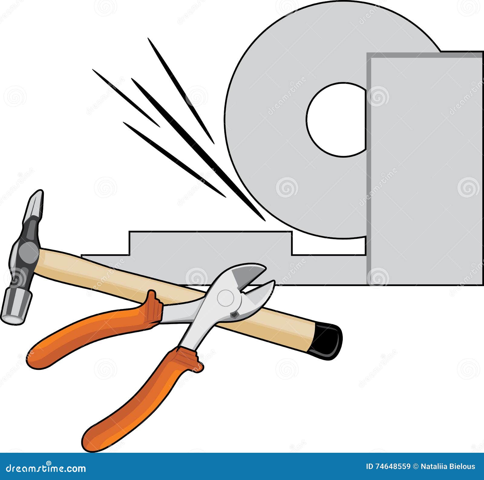 Metalworking stock vector. Illustration of housework 74648559
