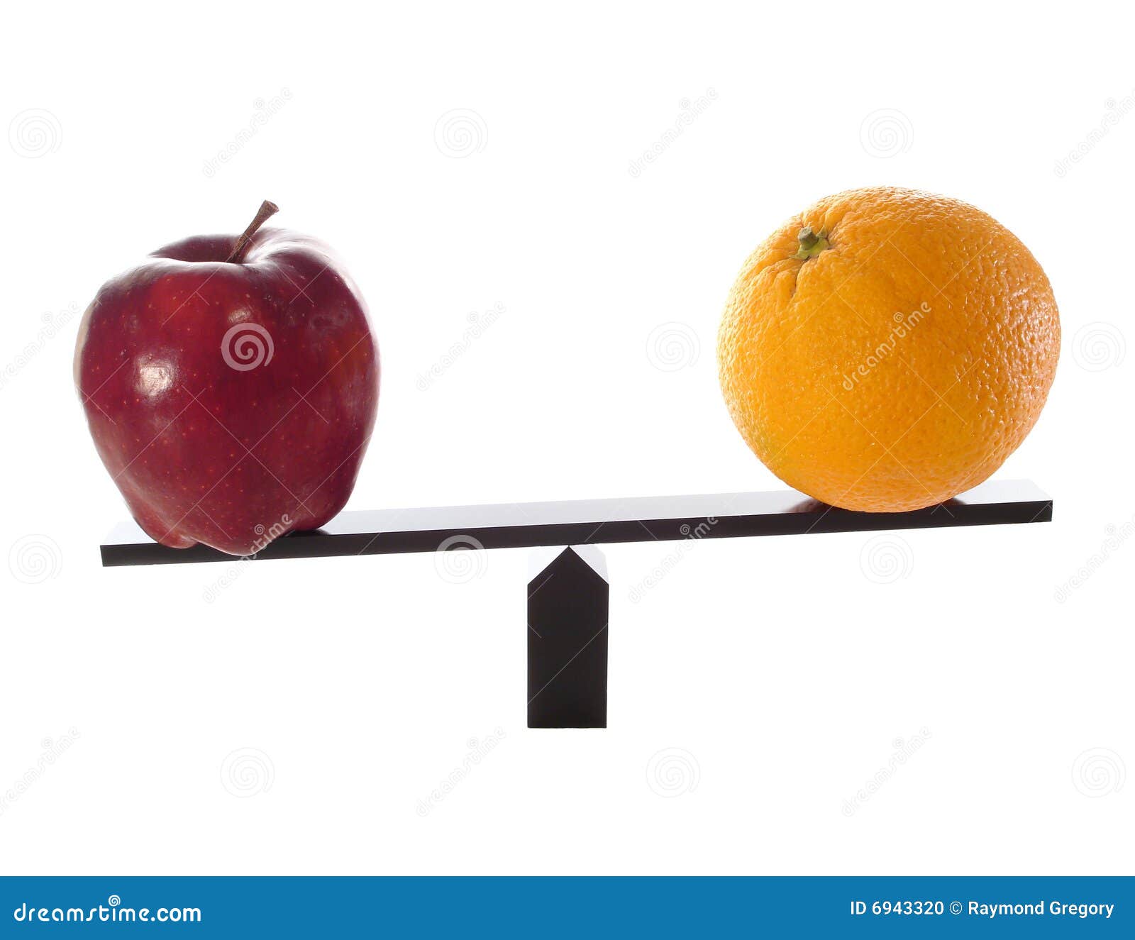 Metaphor Compare Apples To Oranges Light (others) Stock Photo Image