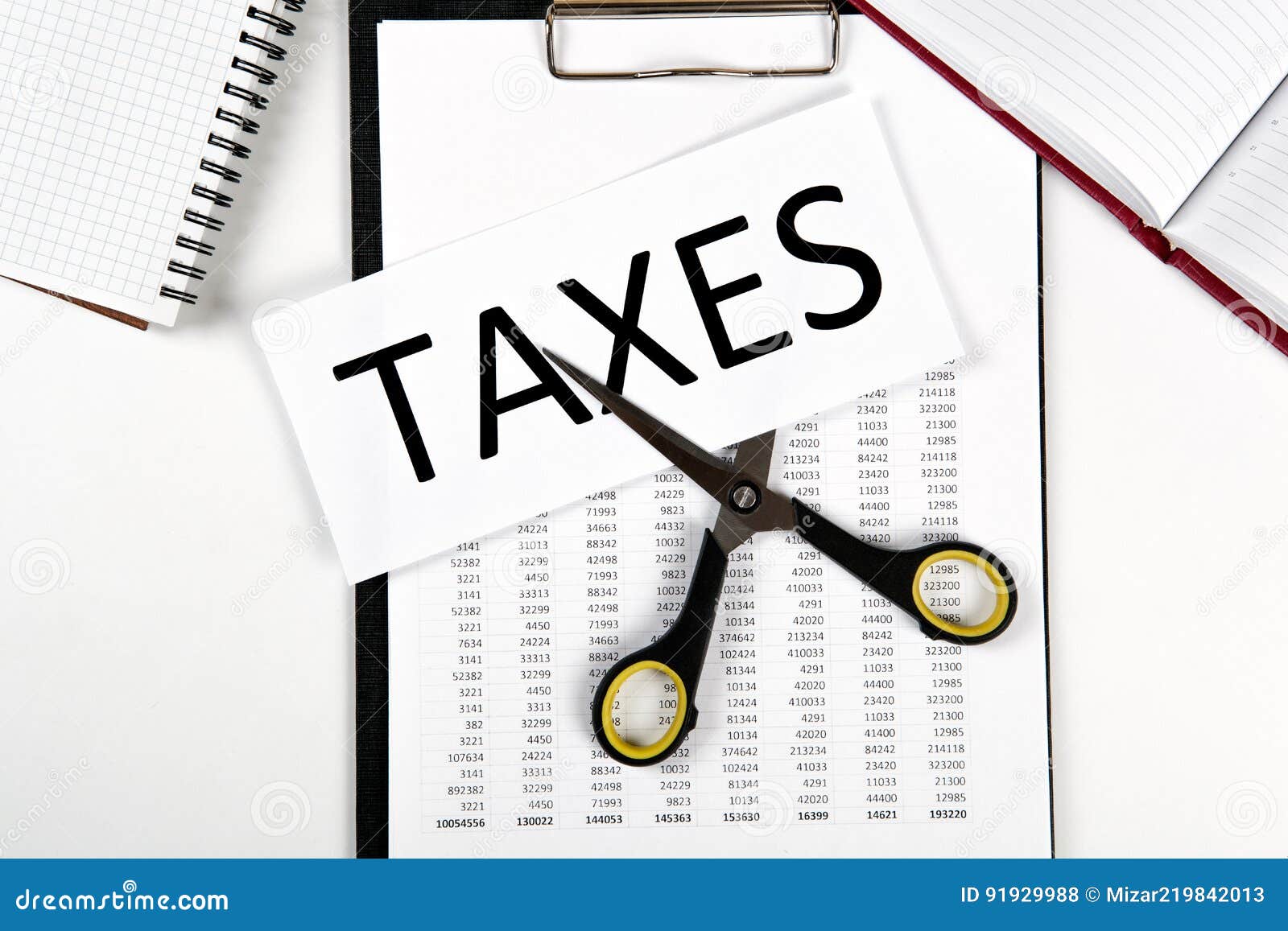 Metaphor for the Payment of Taxes Stock Photo Image of office