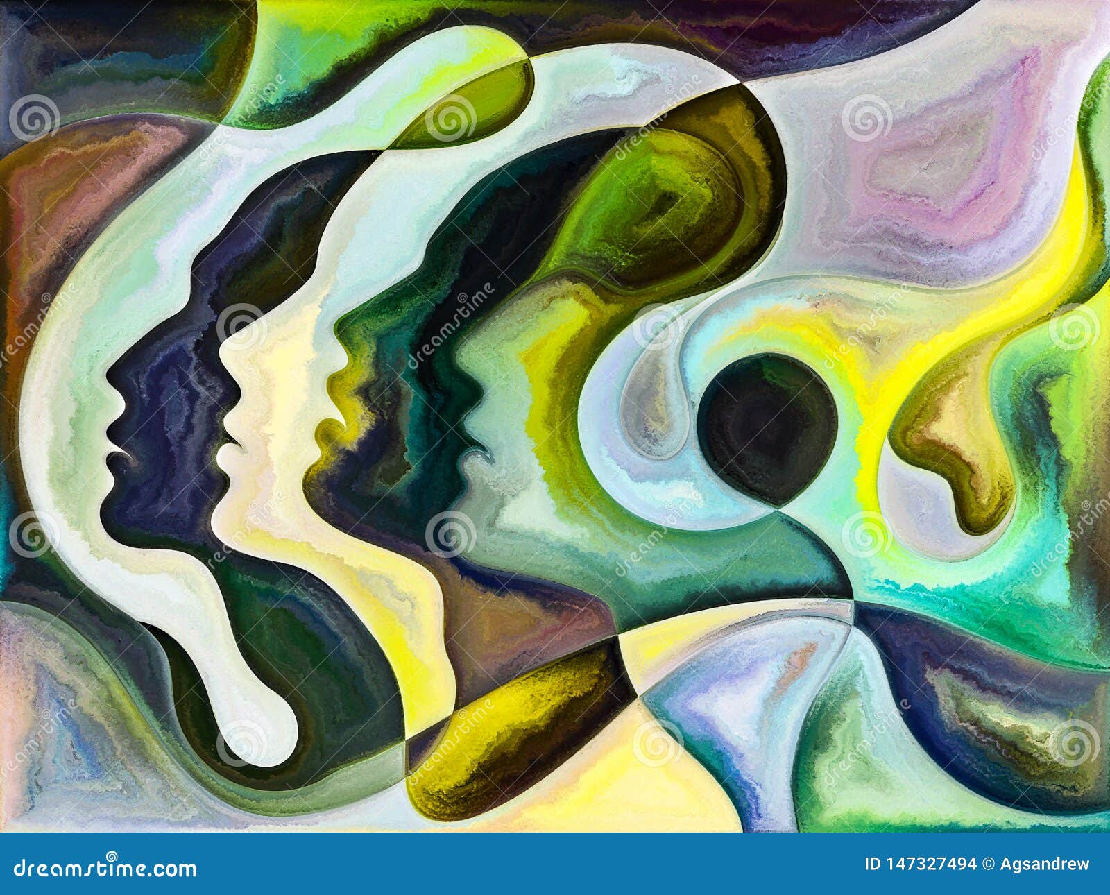 Metaphorical Inner Colors stock illustration. Illustration of head