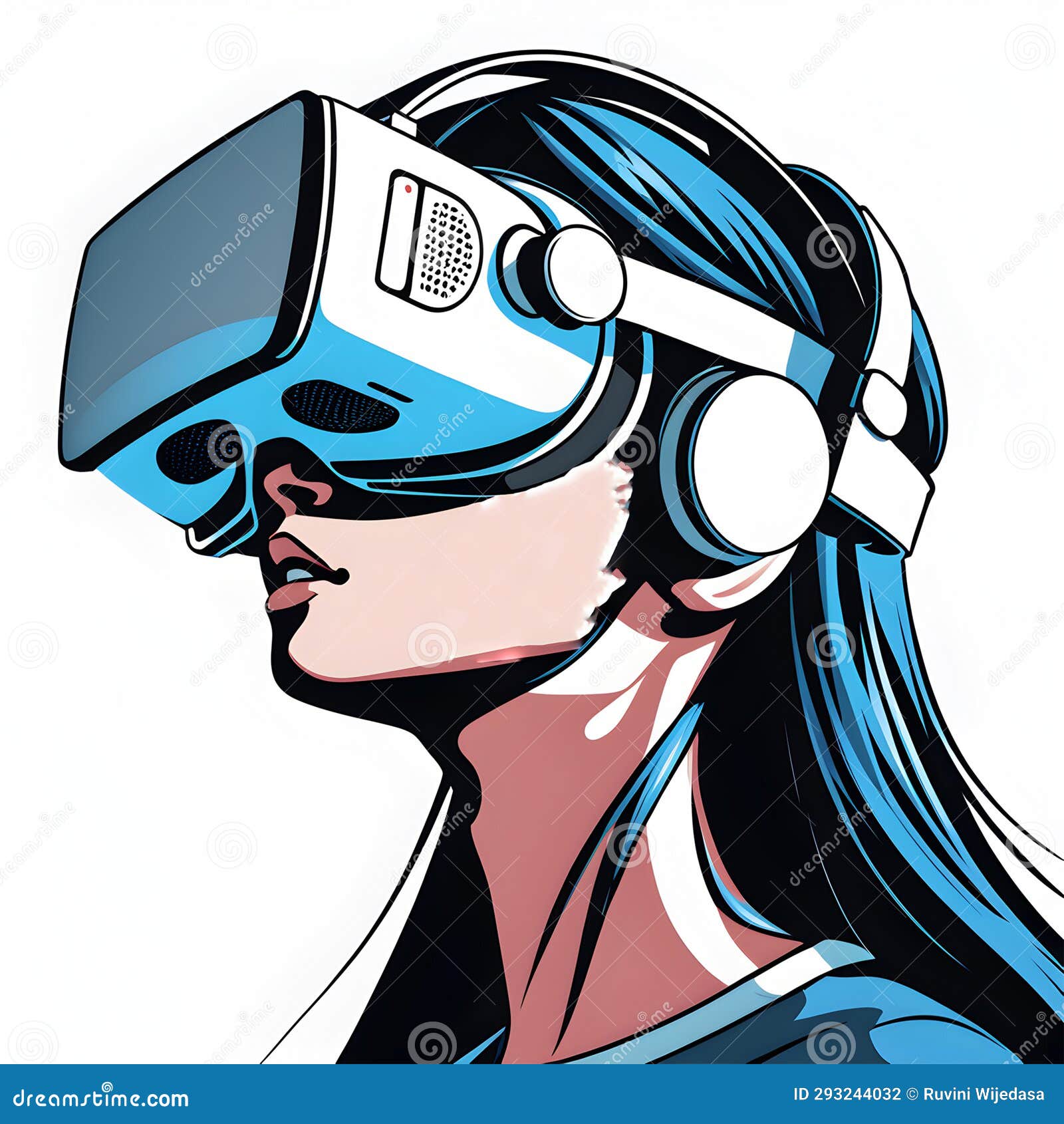 Metaverse Technology Invades the World Stock Illustration