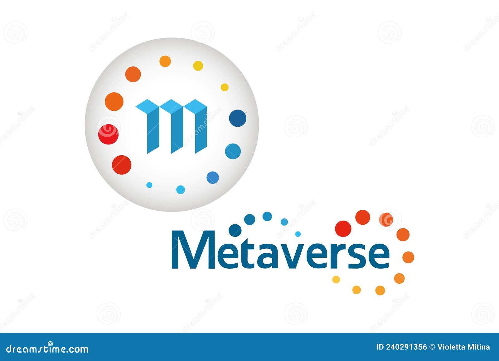 Metaverse. Crypto Currency Logo on a White Background Stock Vector -  Illustration of text, block: 240291356