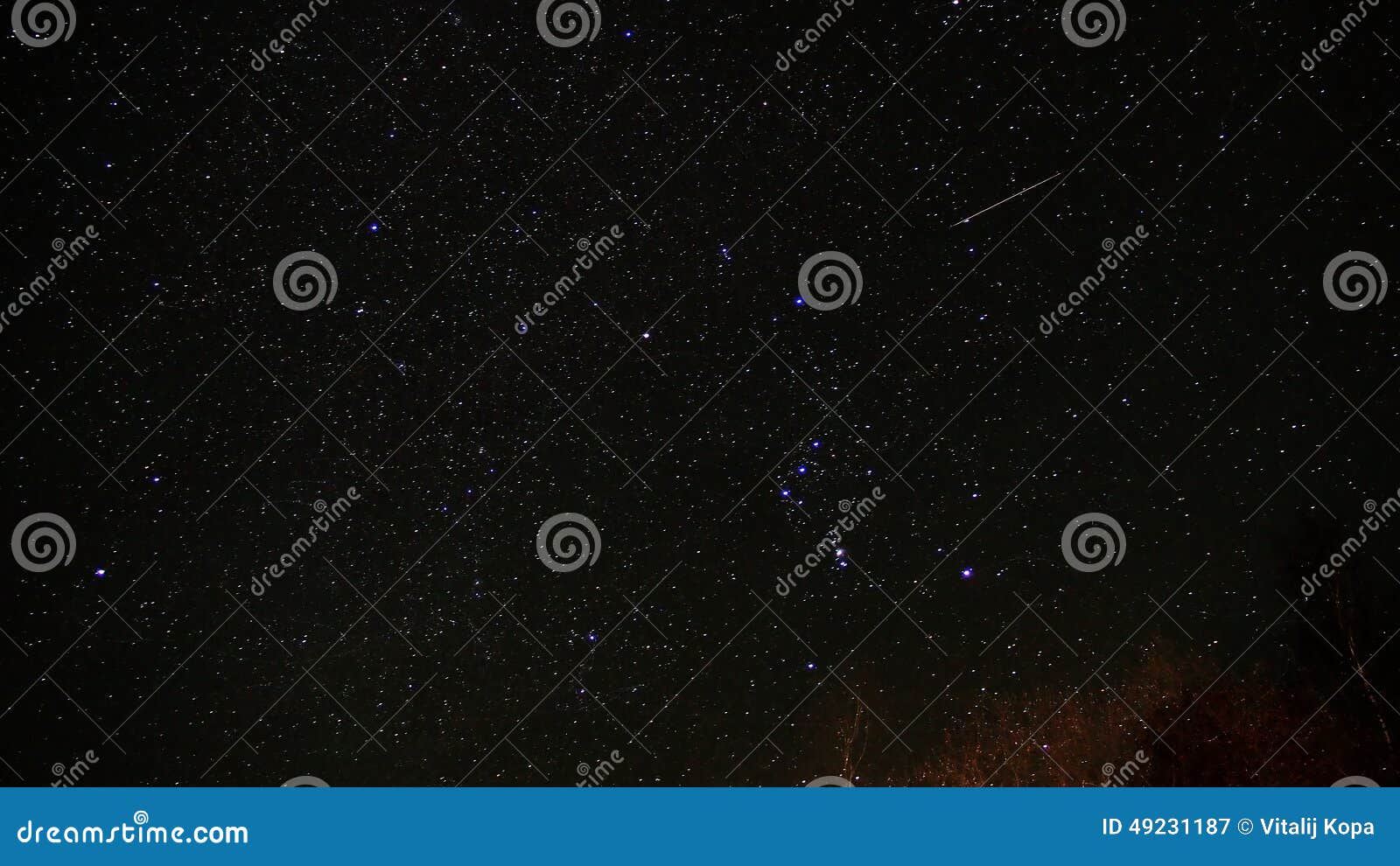 orion constellation stars in night sky