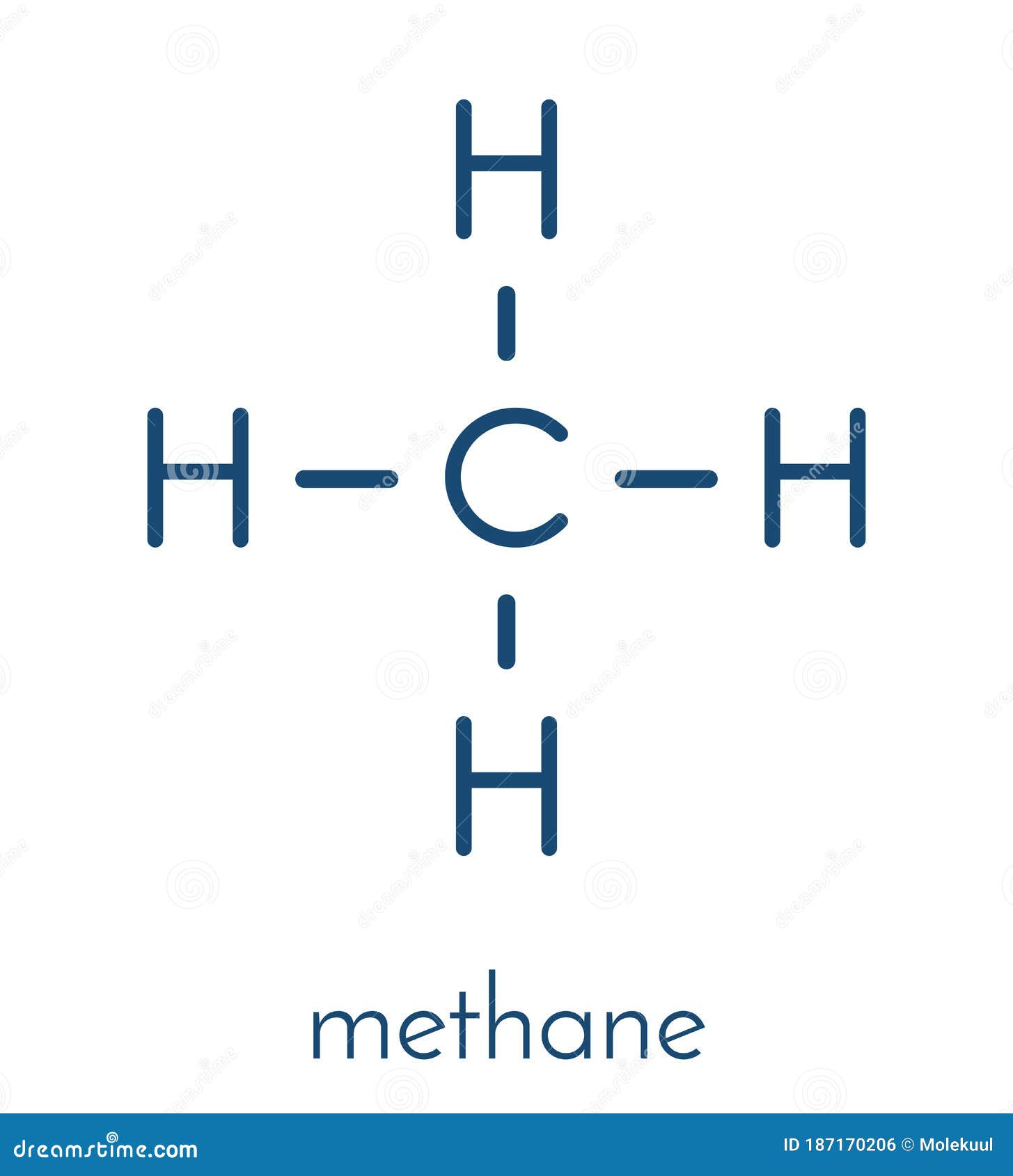 Methane Natural Gas Molecule. Main Component of Natural Gas and LNG ...