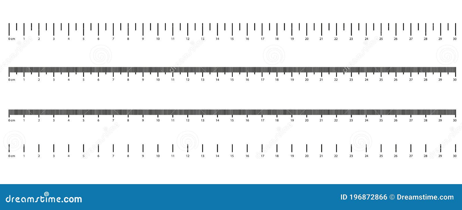 Metric Imperial Rulers. Scale for a ruler in inches and
