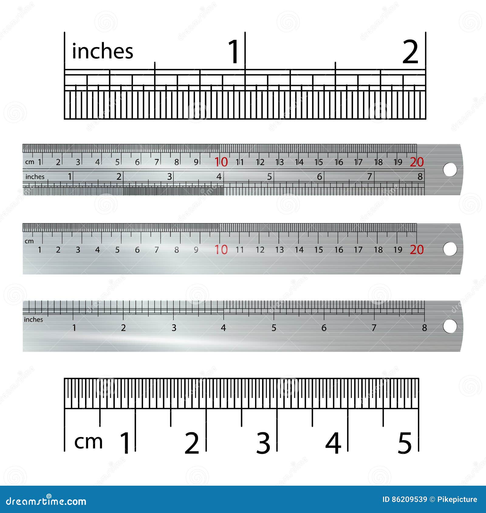 zaterdag Verloren hart Minder Metric Imperial Rulers Vector. Centimeter and Inch. Measure Tools Equipment  Illustration Isolated on White Background. Stock Vector - Illustration of  equipment, education: 86209539
