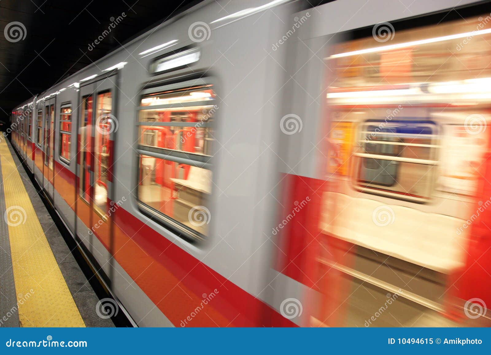 Metro train stock image. Image of metro, start, tunnel 10494615