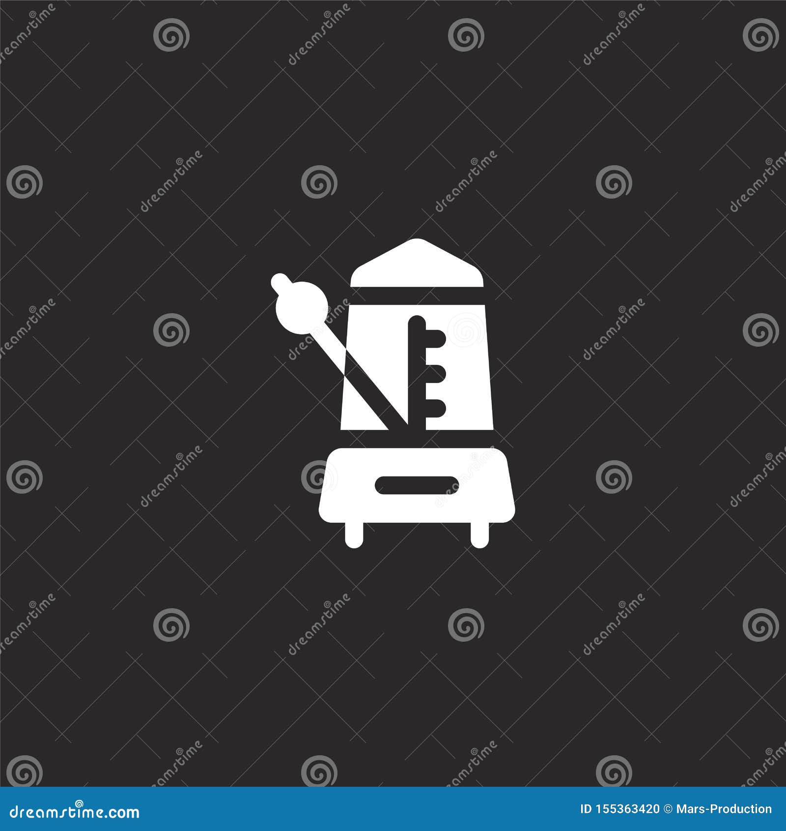 Metronome Icon. Filled Metronome Icon For Website Design And Mobile