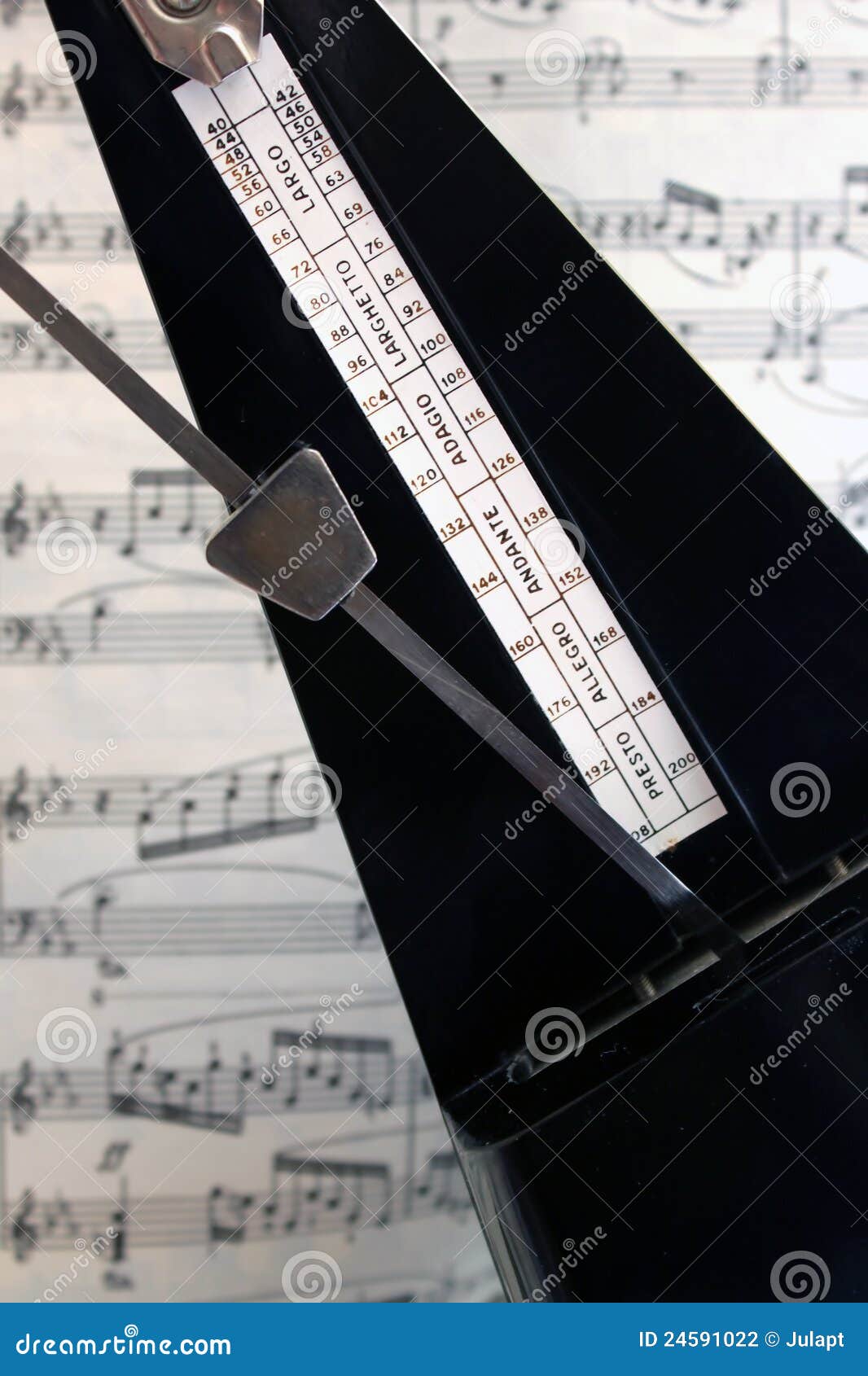 Metronome and music score stock photo. Image of rhythm 24591022