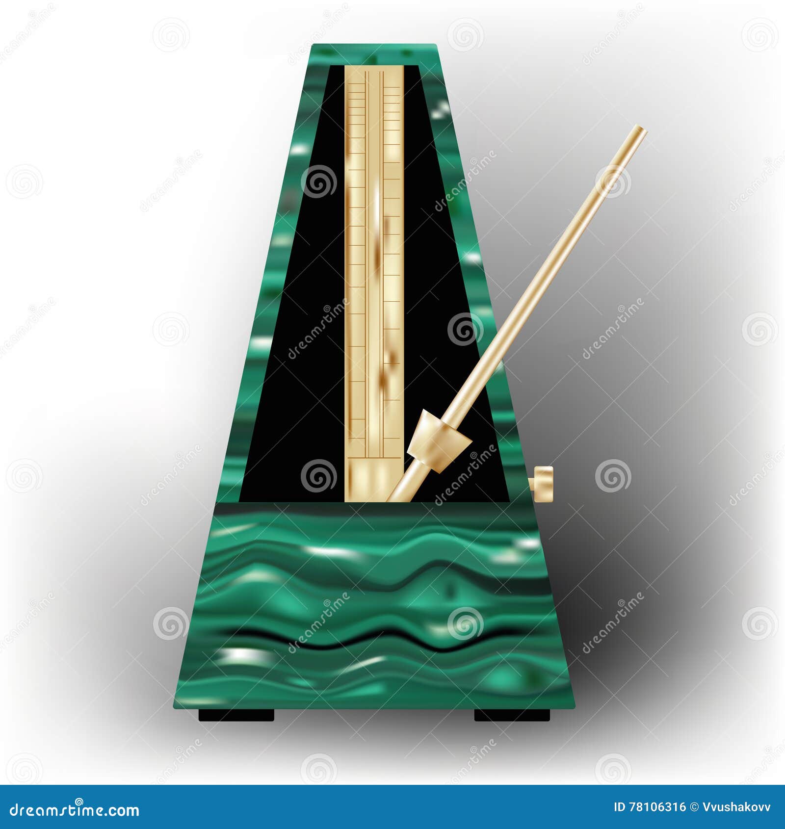 Metronome Musical Instrument Equipment Vector Stock Vector