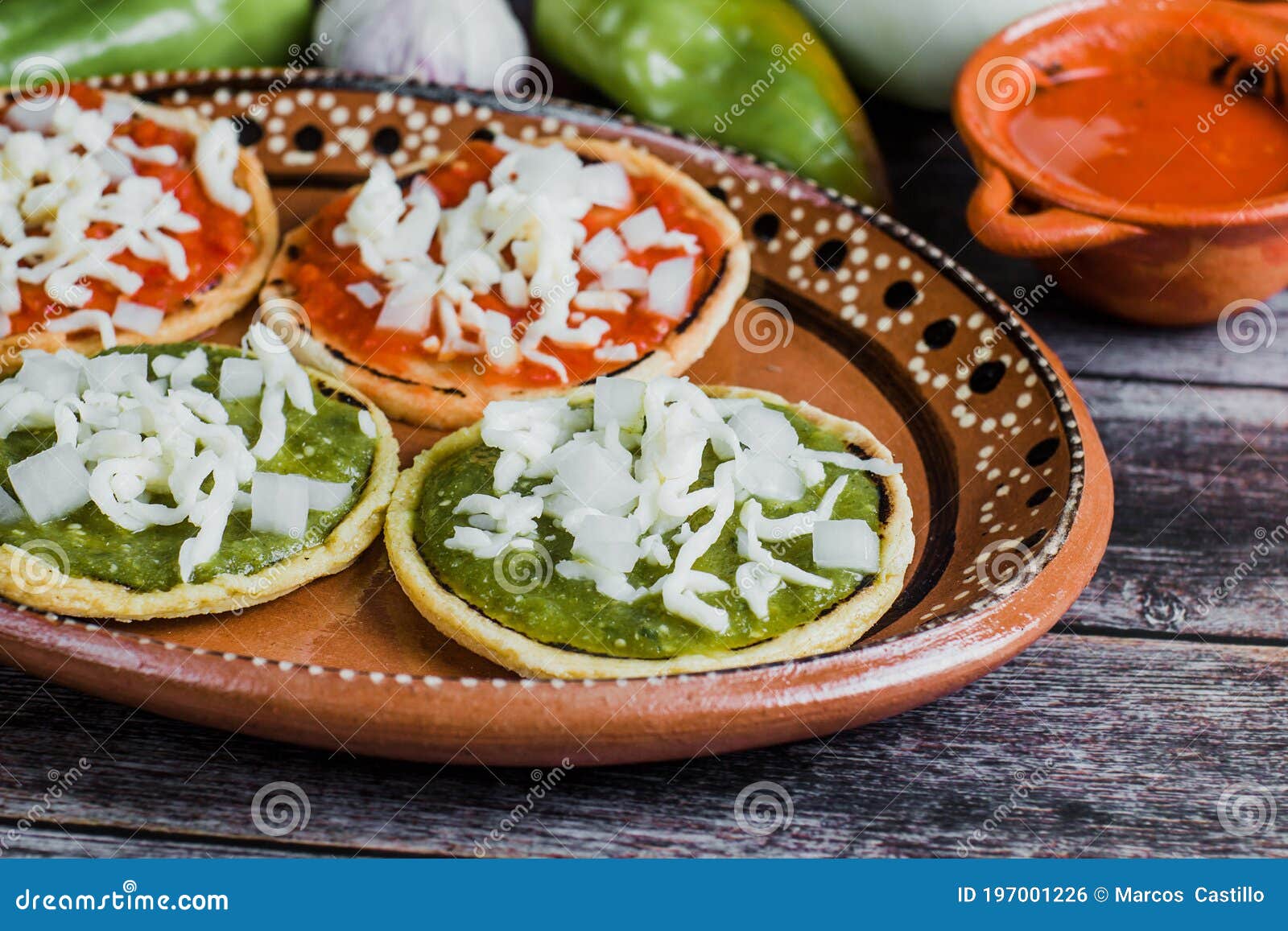 Mexcian Sopes Handmade Traditional Food in Mexico Stock Photo - Image ...