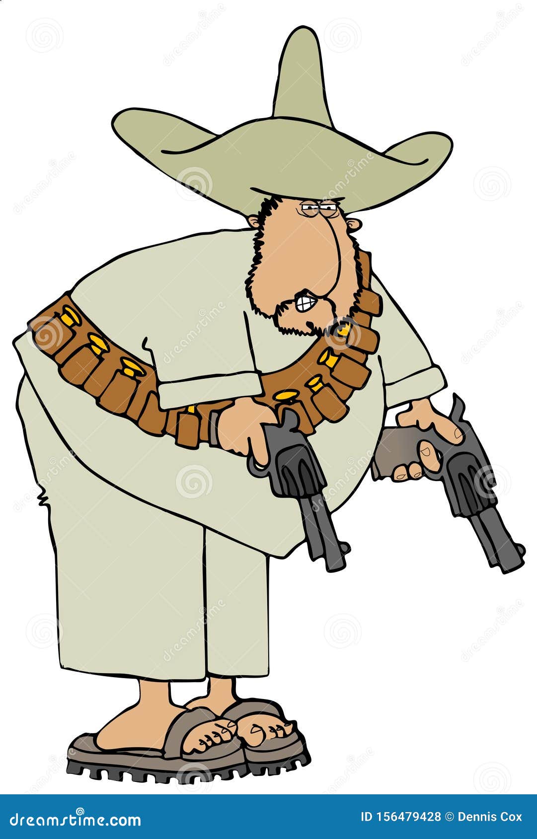 Mexican Bandito Royalty-Free Cartoon | CartoonDealer.com #29996
