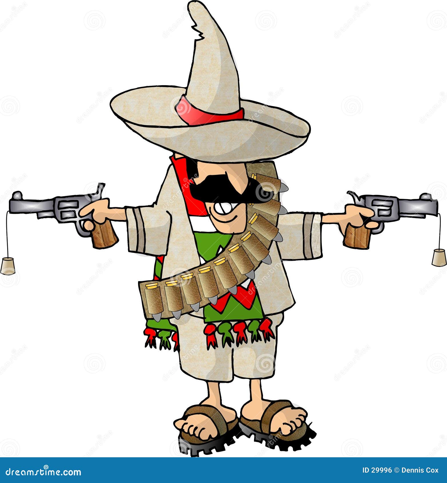 Mexican Bandito stock illustration. Illustration of cartoon - 29996