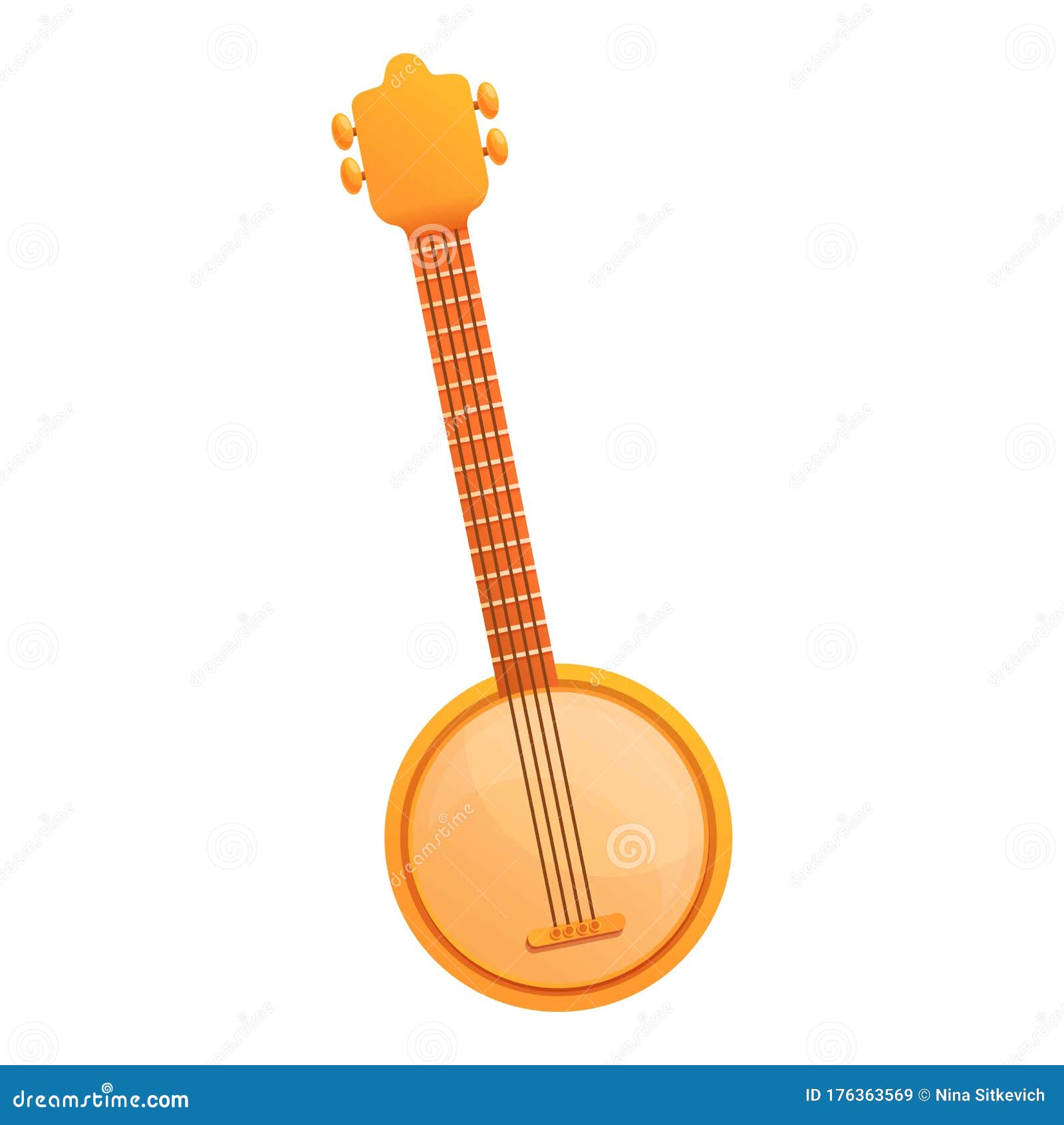 Mexican Banjo Icon, Cartoon Style Stock Vector - Illustration of icon
