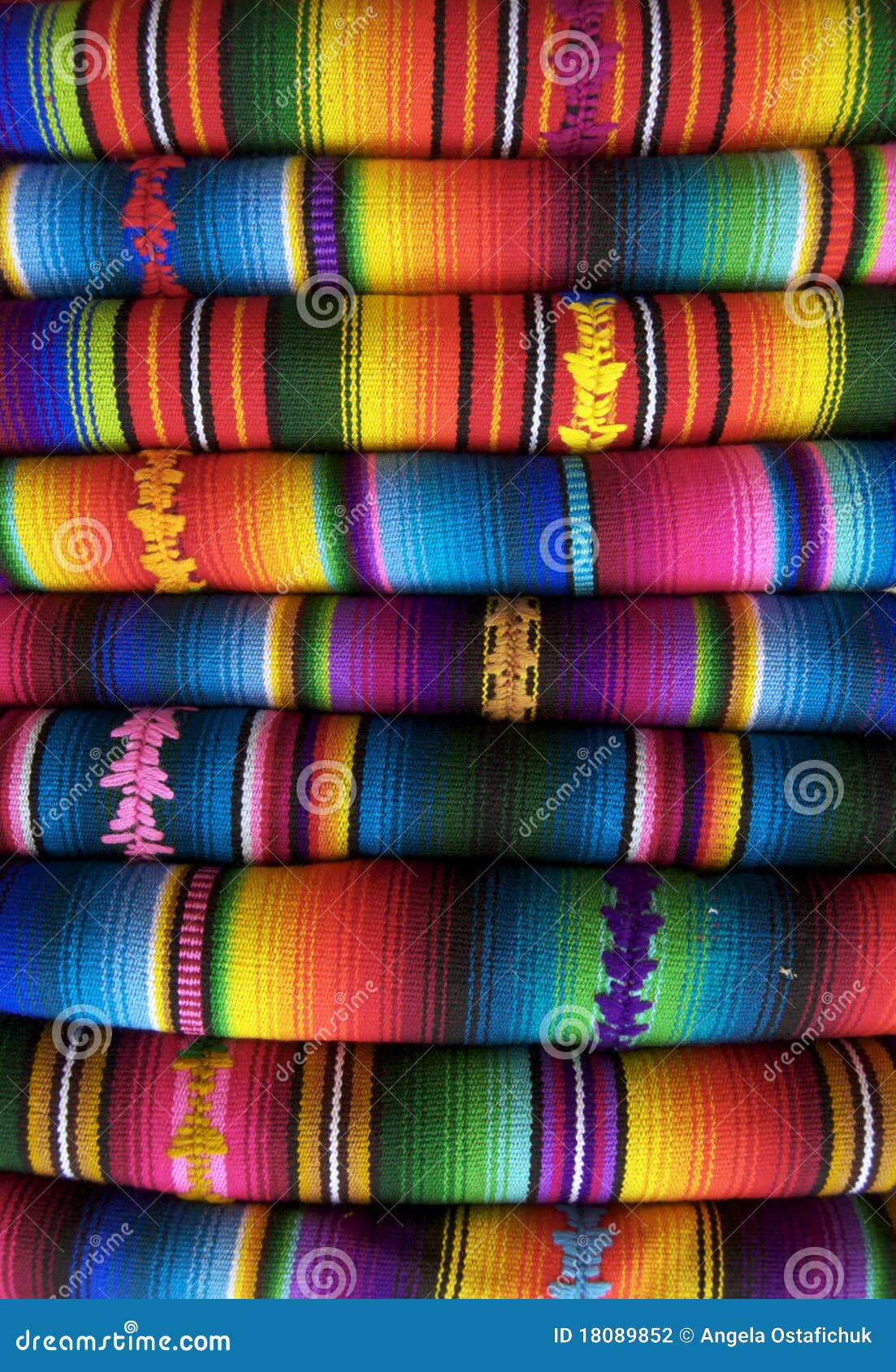 Mexican Blankets stock photo. Image of layered, ethnic 18089852