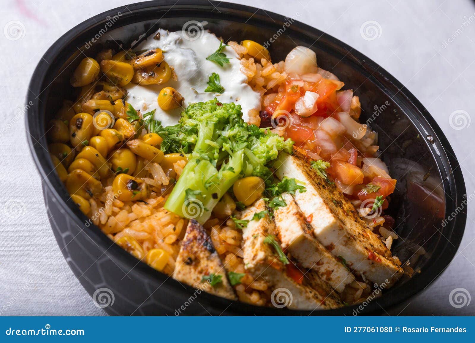 Mexican Burrito Bowl a Veg Dish. Stock Photo Image of pepper, beef