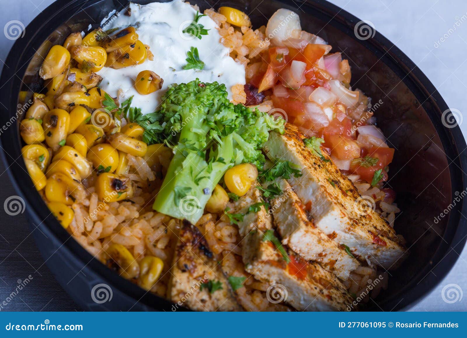 Mexican Burrito Bowl a Veg Dish. Stock Image Image of tomatoes, snack